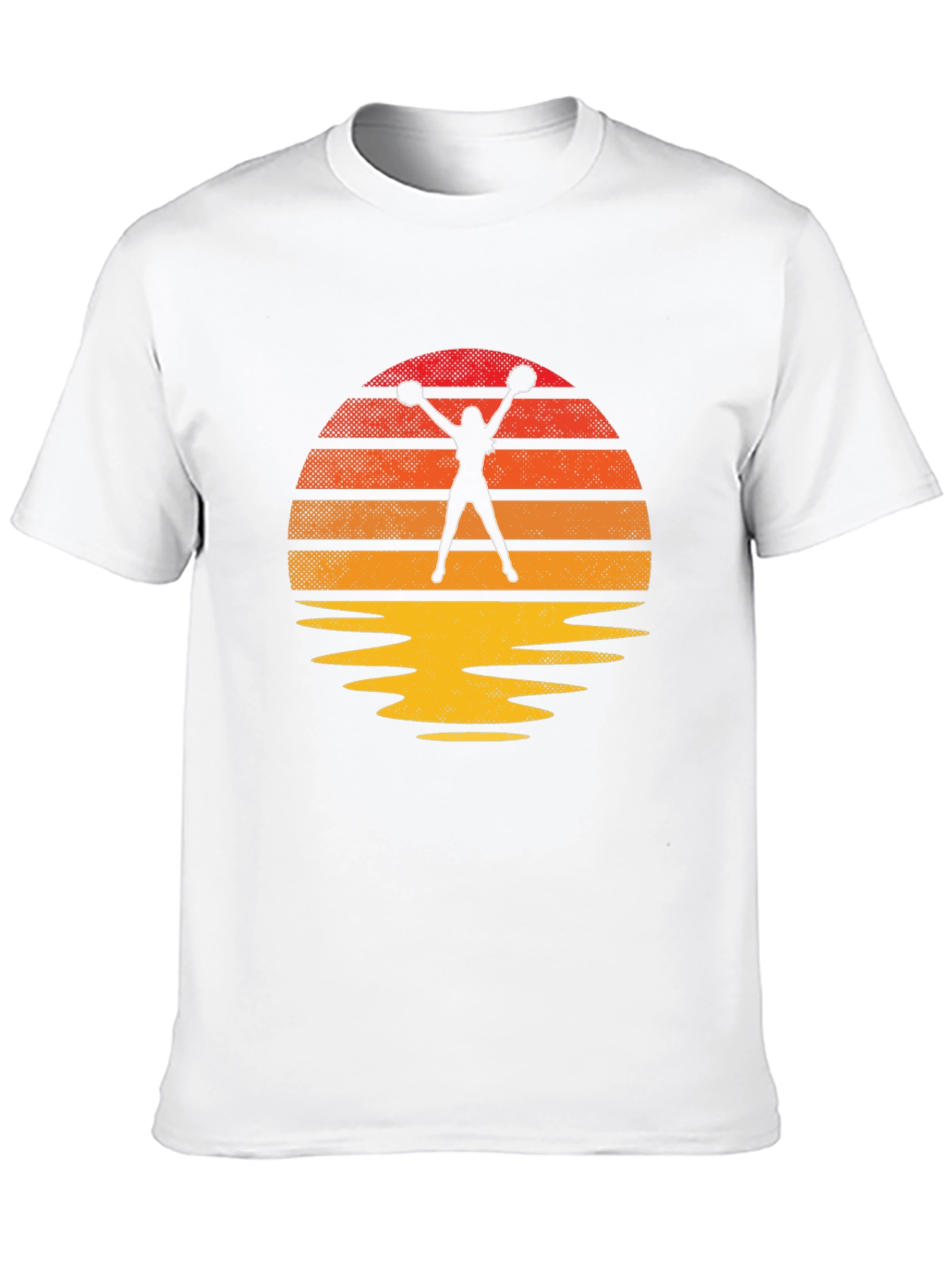 Cheerleader Sunset Graphic Tee - Retro Vibe