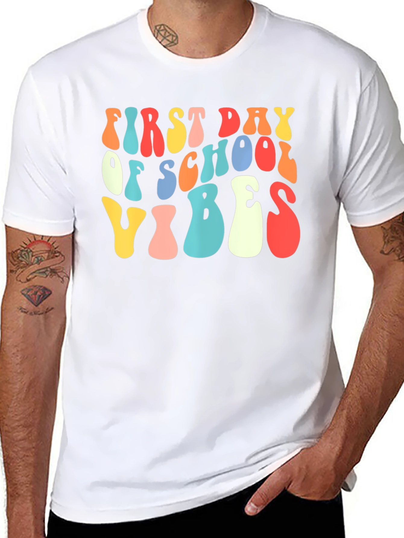 First Day of School Vibes Retro Tee