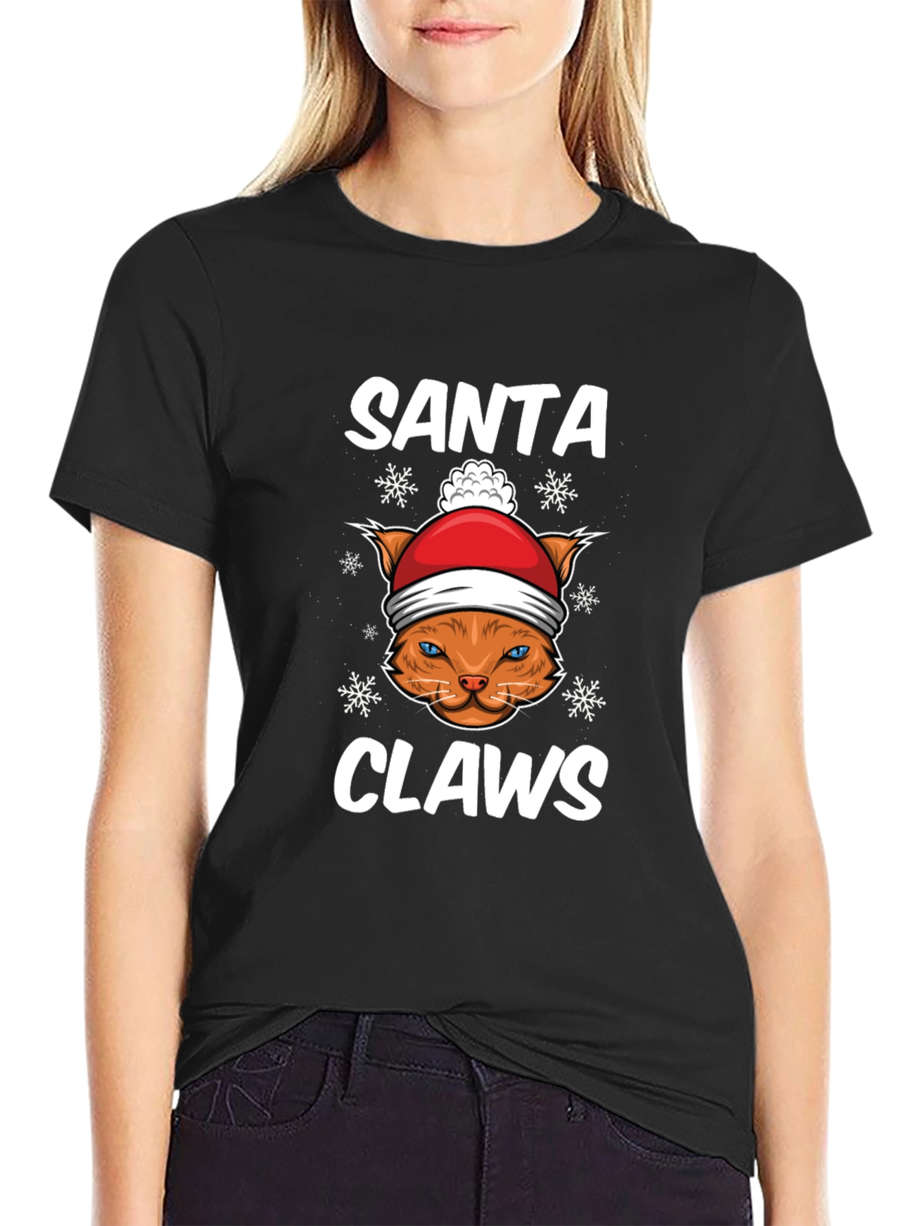 Santa Claws Cat Christmas T-Shirt