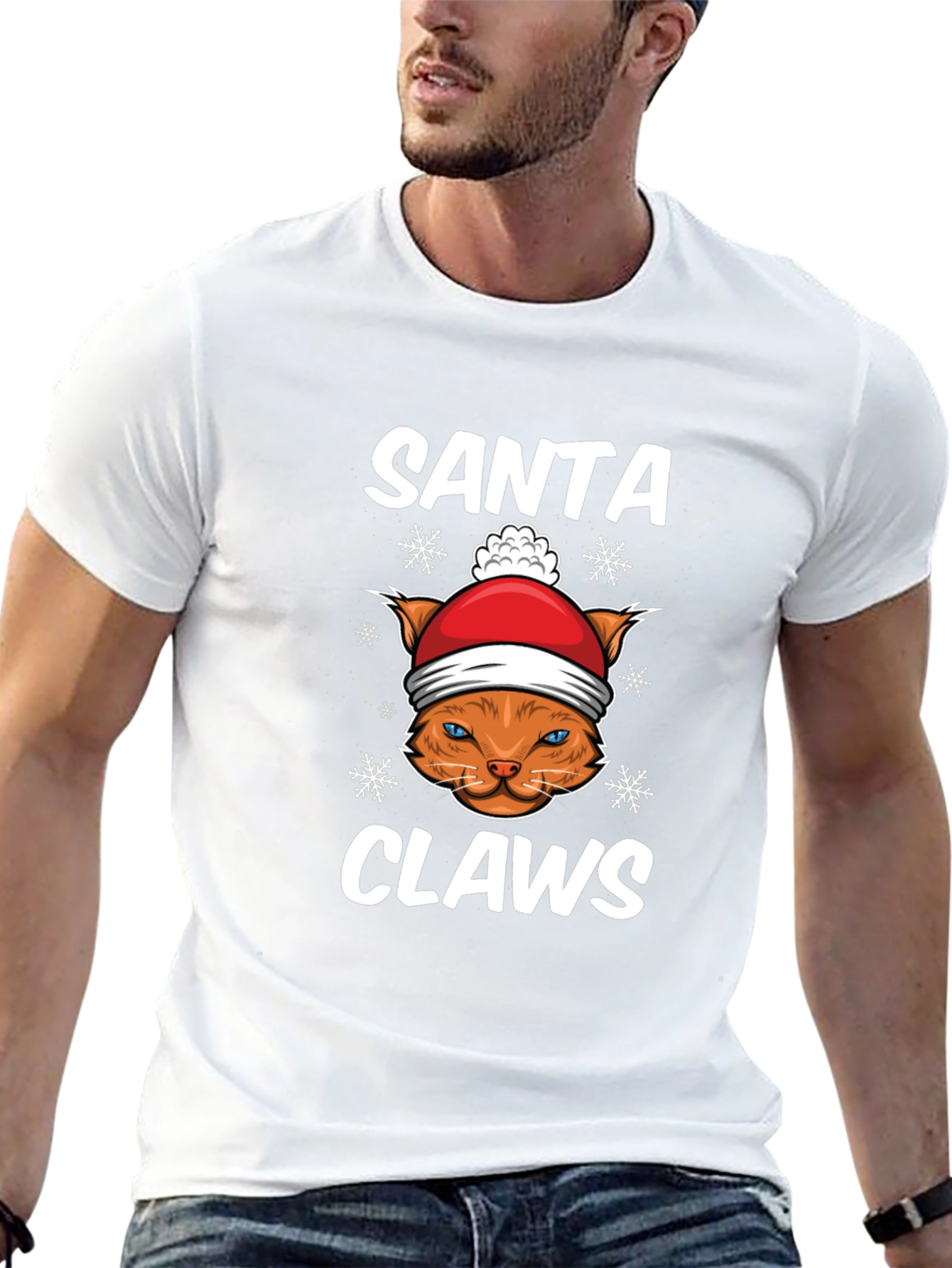 Santa Claws Cat Christmas T-Shirt