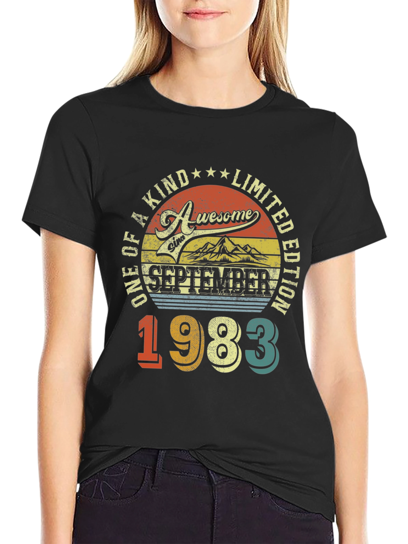 Awesome September 1983 Limited Edition Birthday T-Shirt