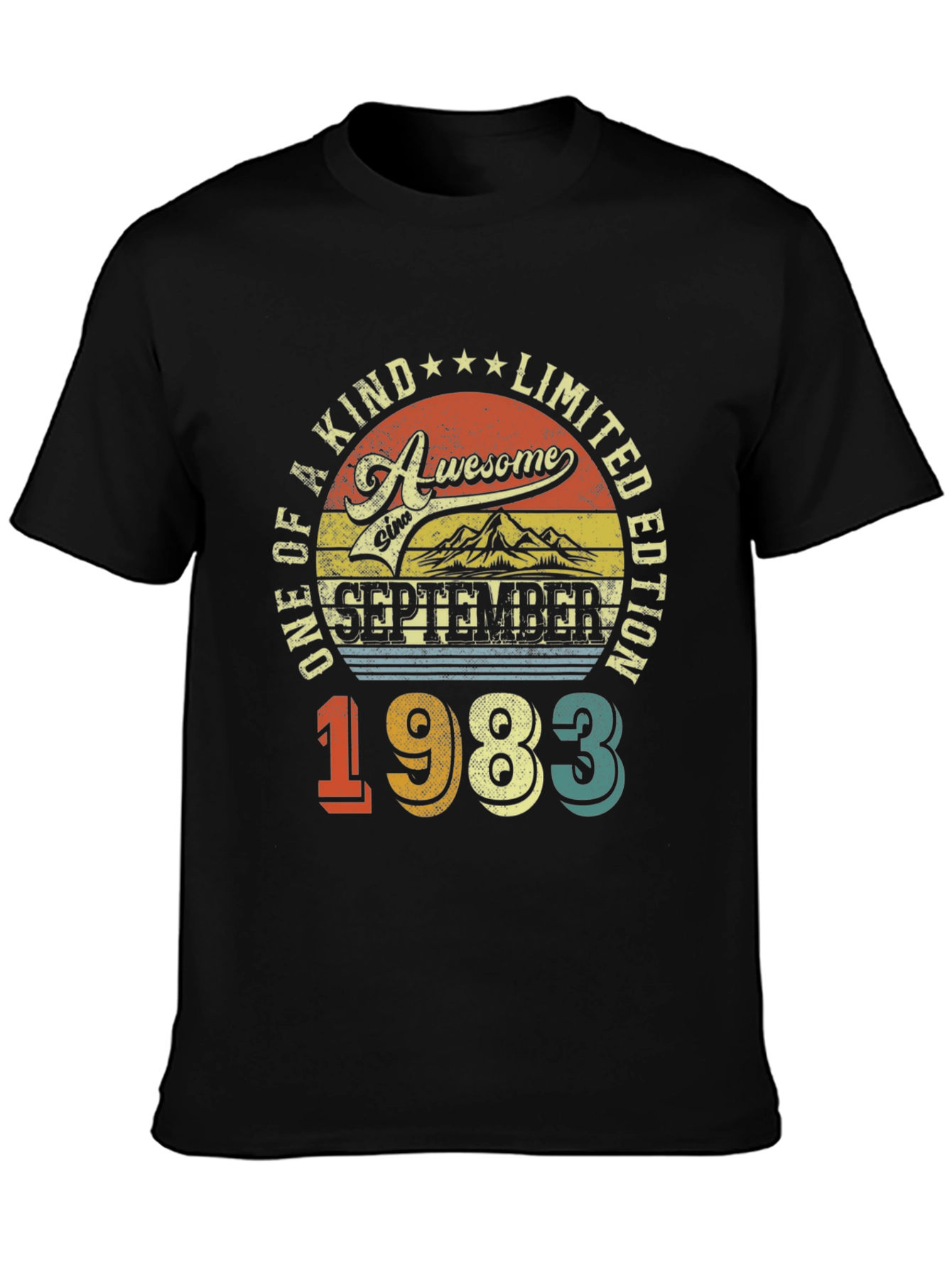 Awesome September 1983 Limited Edition Birthday T-Shirt