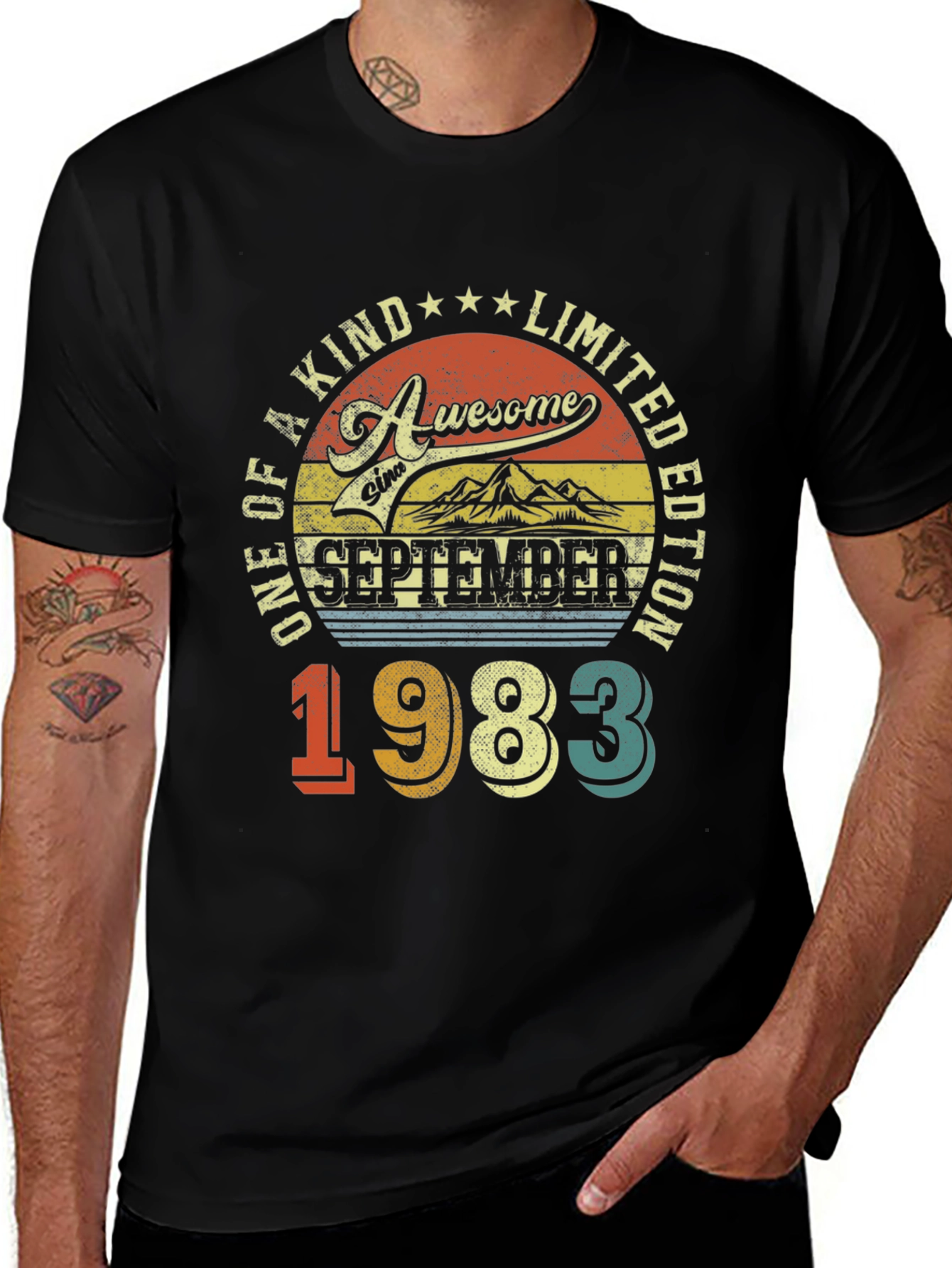 Awesome September 1983 Limited Edition Birthday T-Shirt