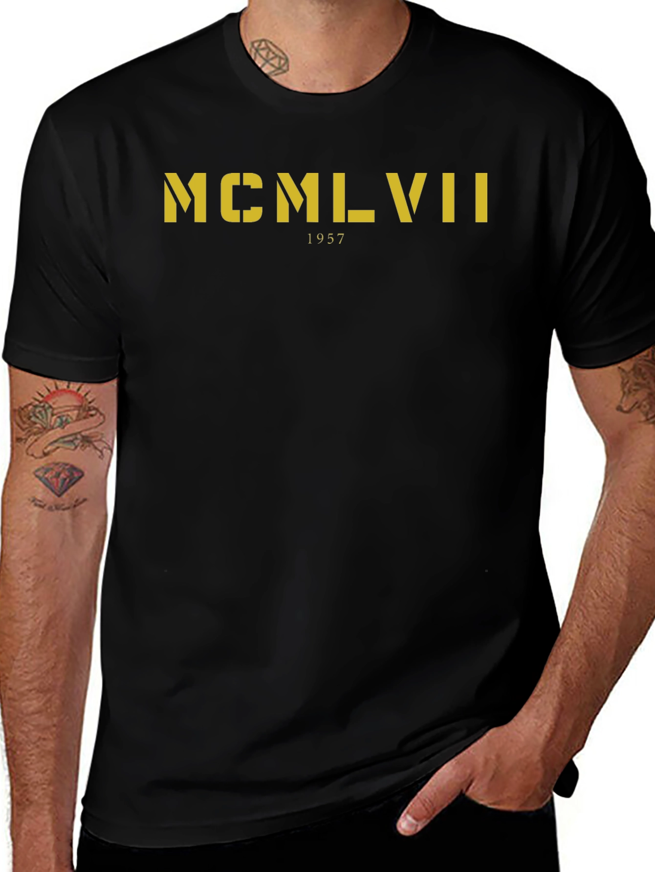 MCMLVII 1957 Graphic T-Shirt - Black