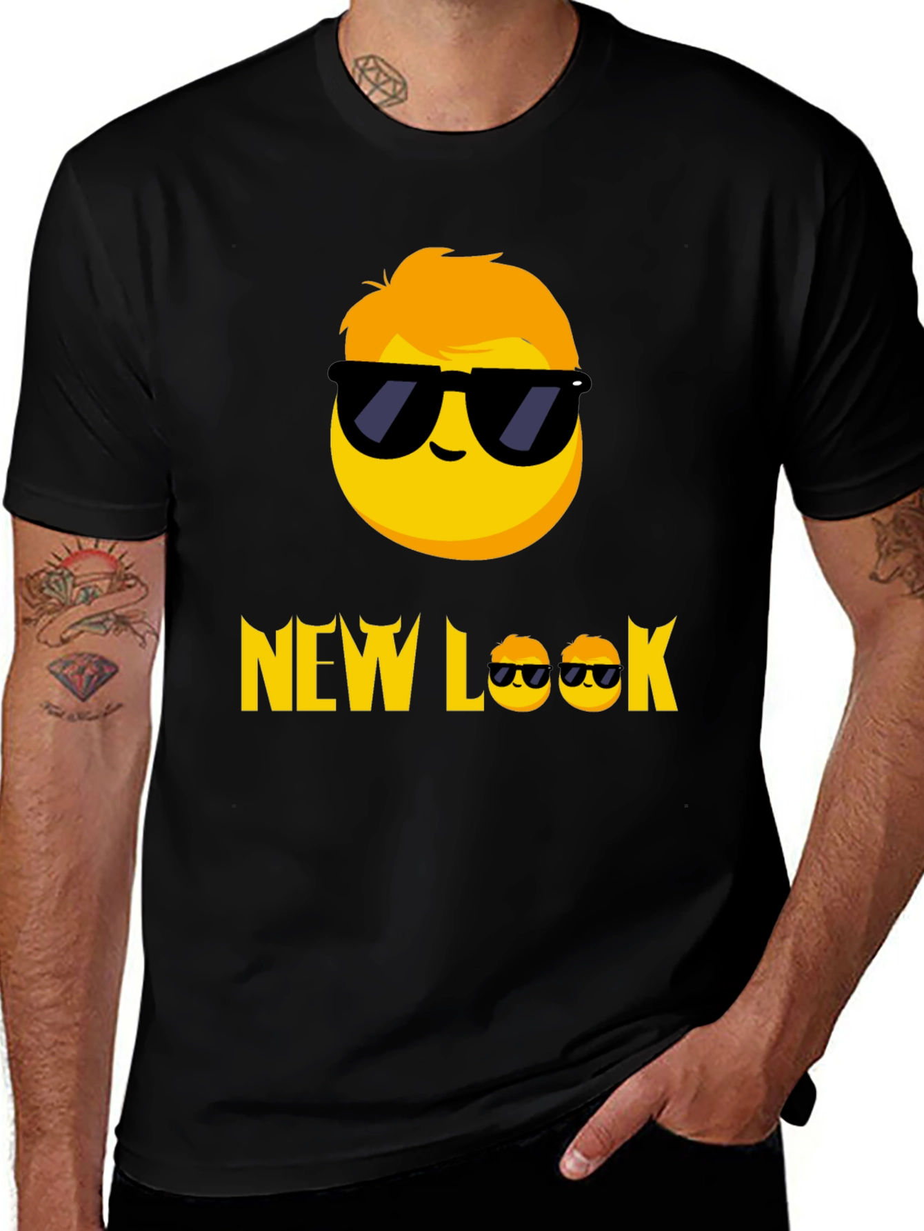 Cool Emoji Graphic Tee - New Look Black T-Shirt