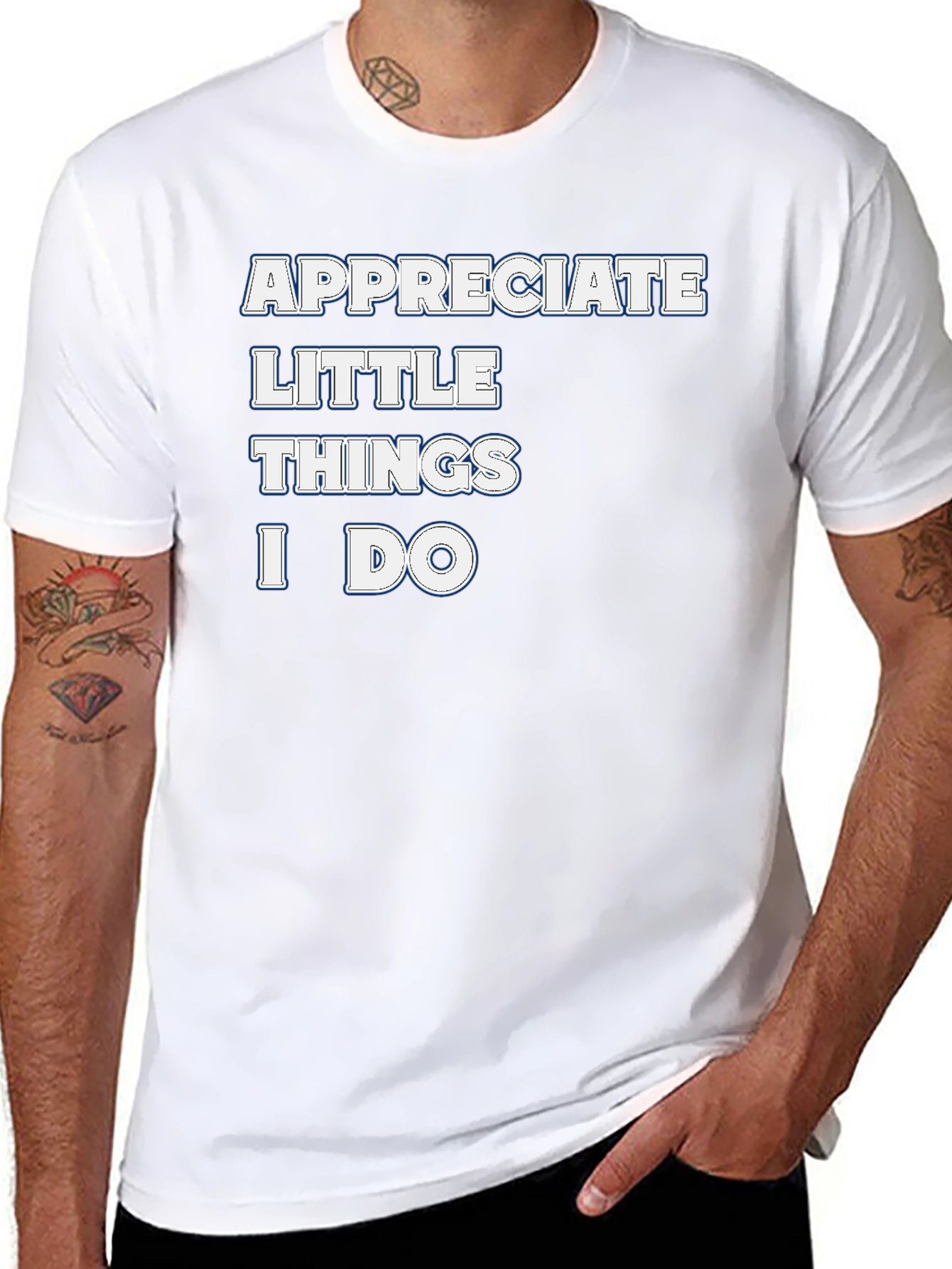 Appreciate Little Things Black Graphic Tee