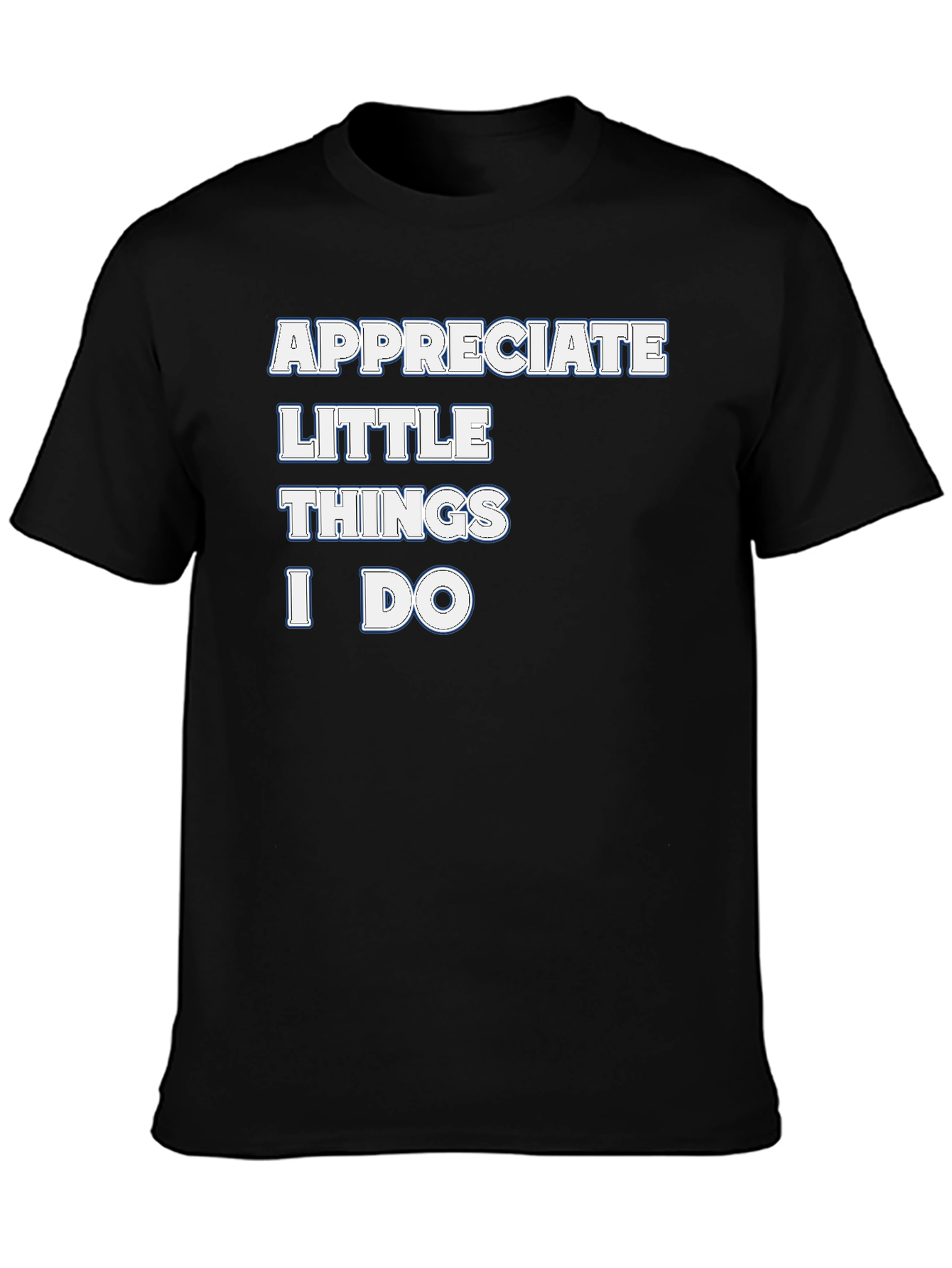 Appreciate Little Things Black Graphic Tee
