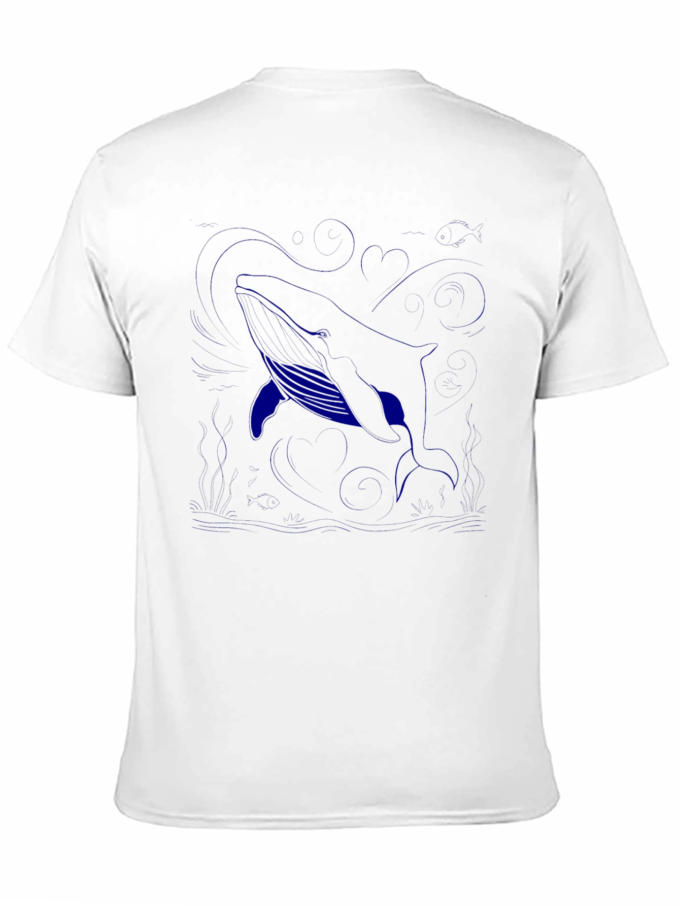 Whale Graphic Tee - Black Cotton Comfort