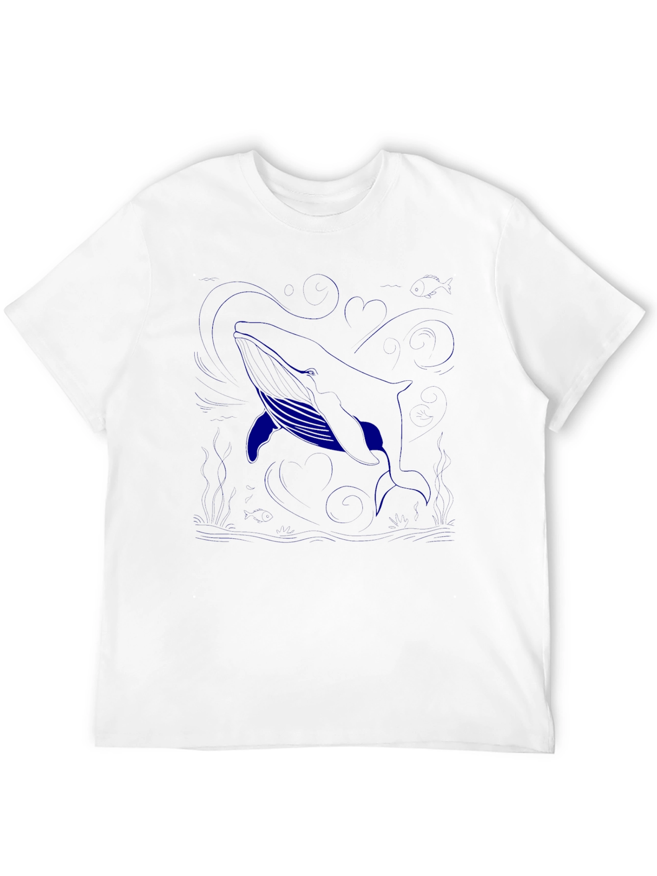 Whale Graphic Tee - Black Cotton Comfort