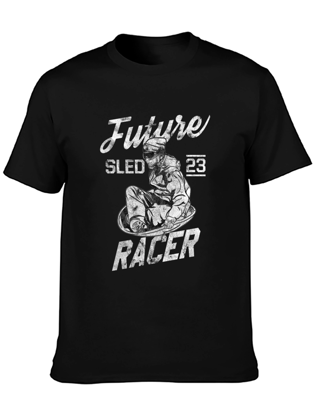 Future Sled Racer Graphic Tee - Black Cotton T-Shirt