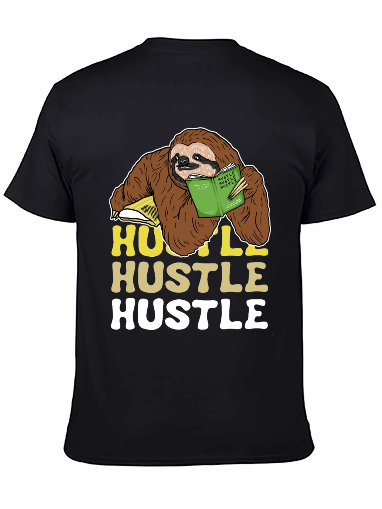 Sloth Hustle T-Shirt Funny Reading Tee