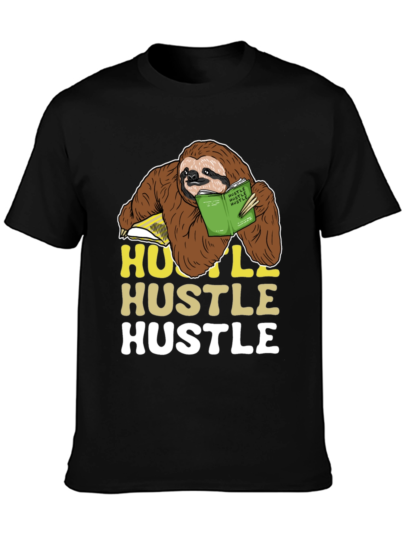 Sloth Hustle T-Shirt Funny Reading Tee