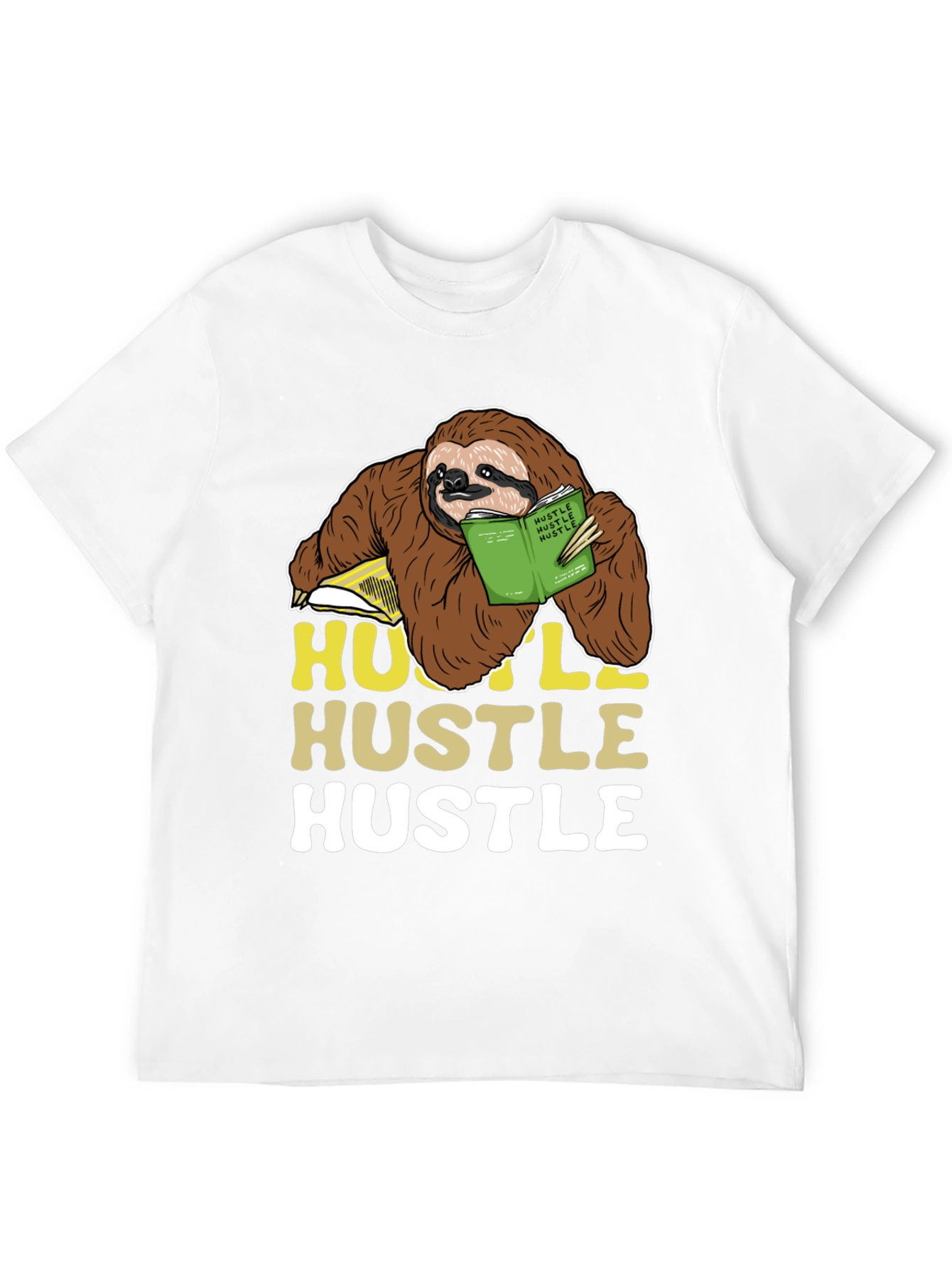 Sloth Hustle T-Shirt Funny Reading Tee