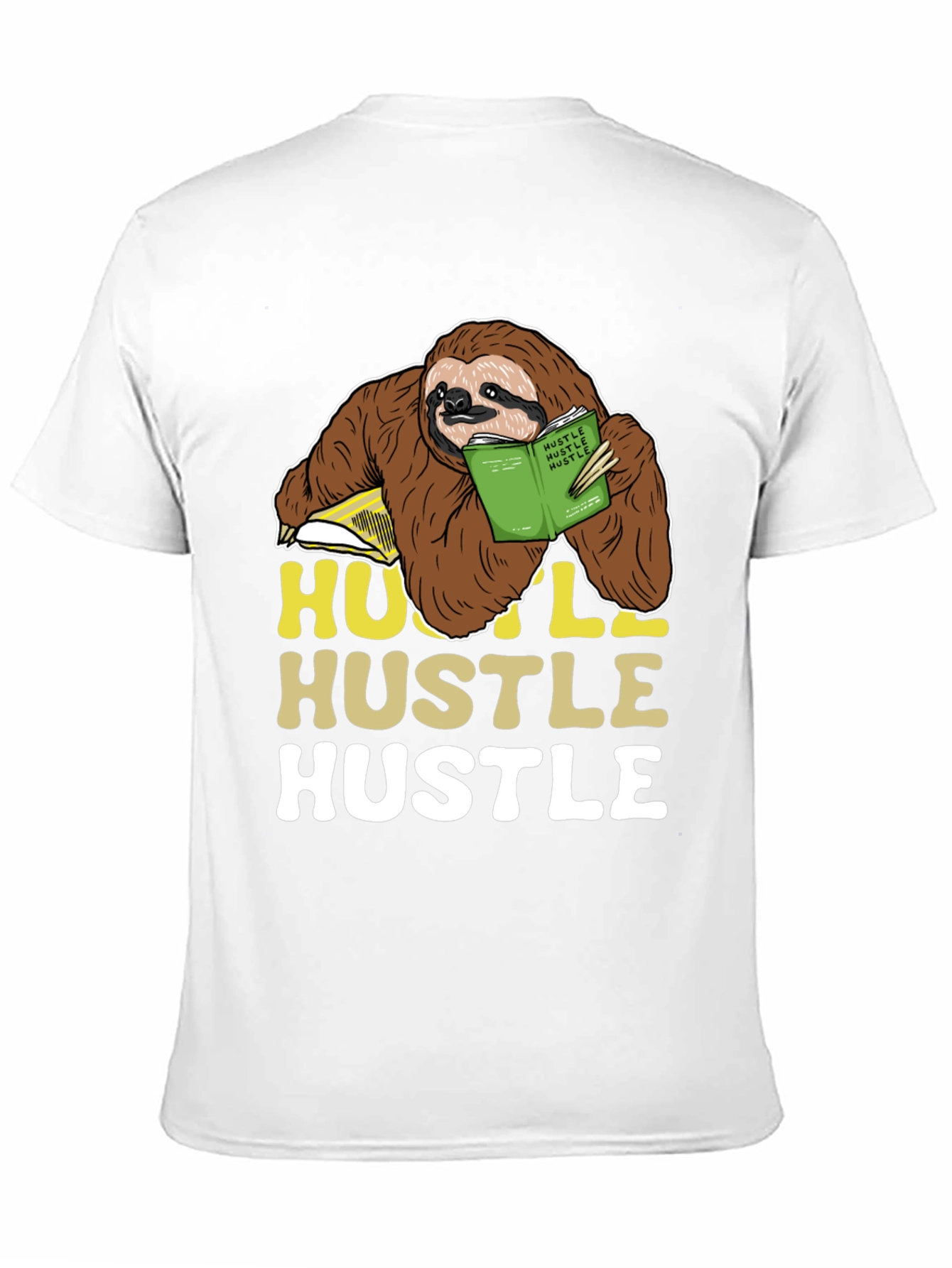 Sloth Hustle T-Shirt Funny Reading Tee
