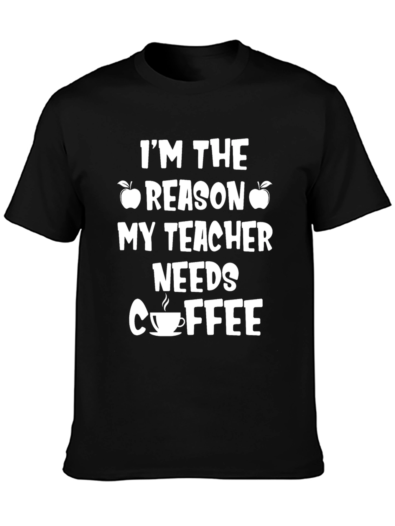 Funny Teacher Coffee T-Shirt - Unisex Black Tee