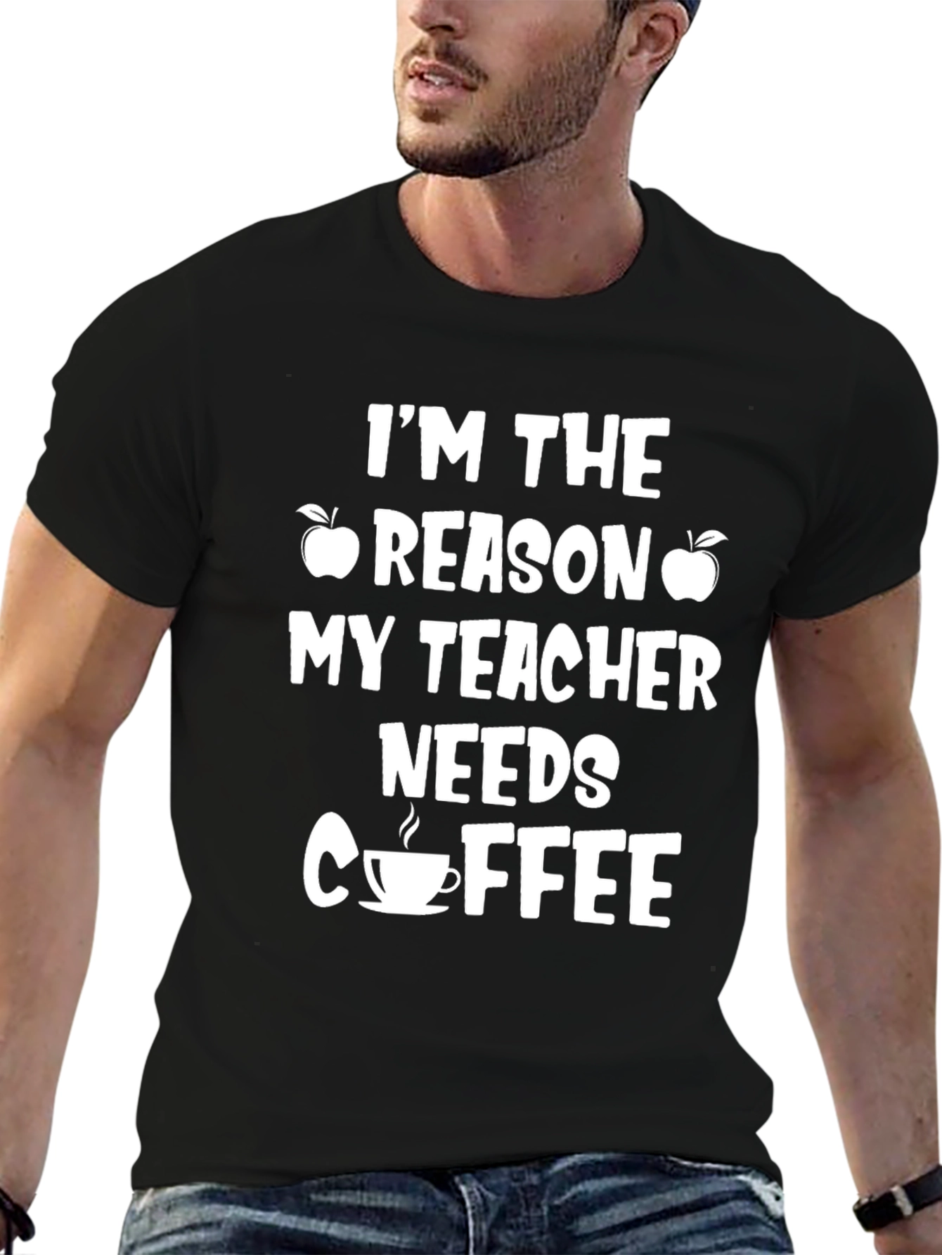 Funny Teacher Coffee T-Shirt - Unisex Black Tee