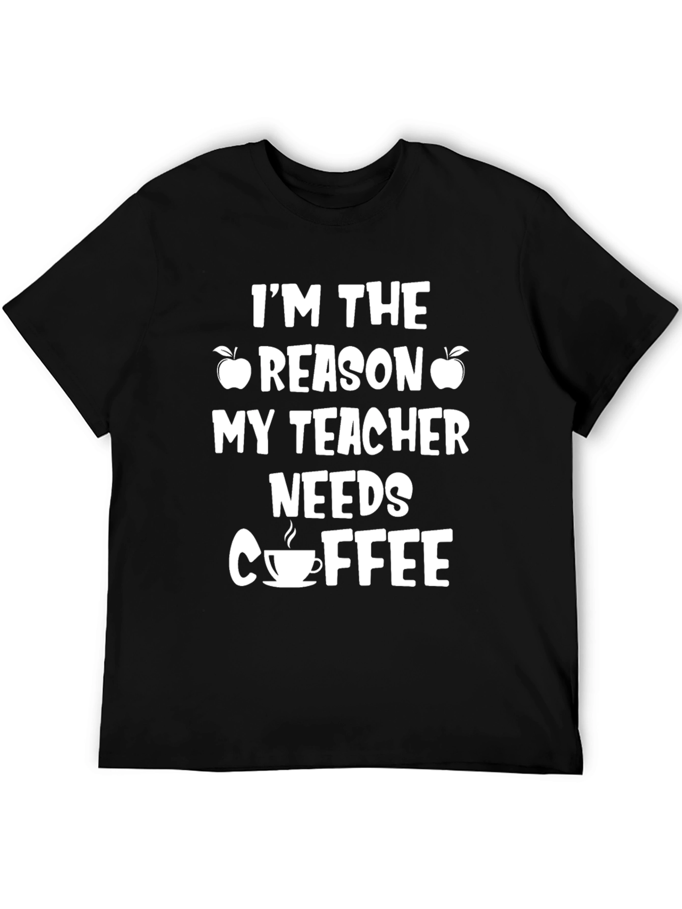 Funny Teacher Coffee T-Shirt - Unisex Black Tee