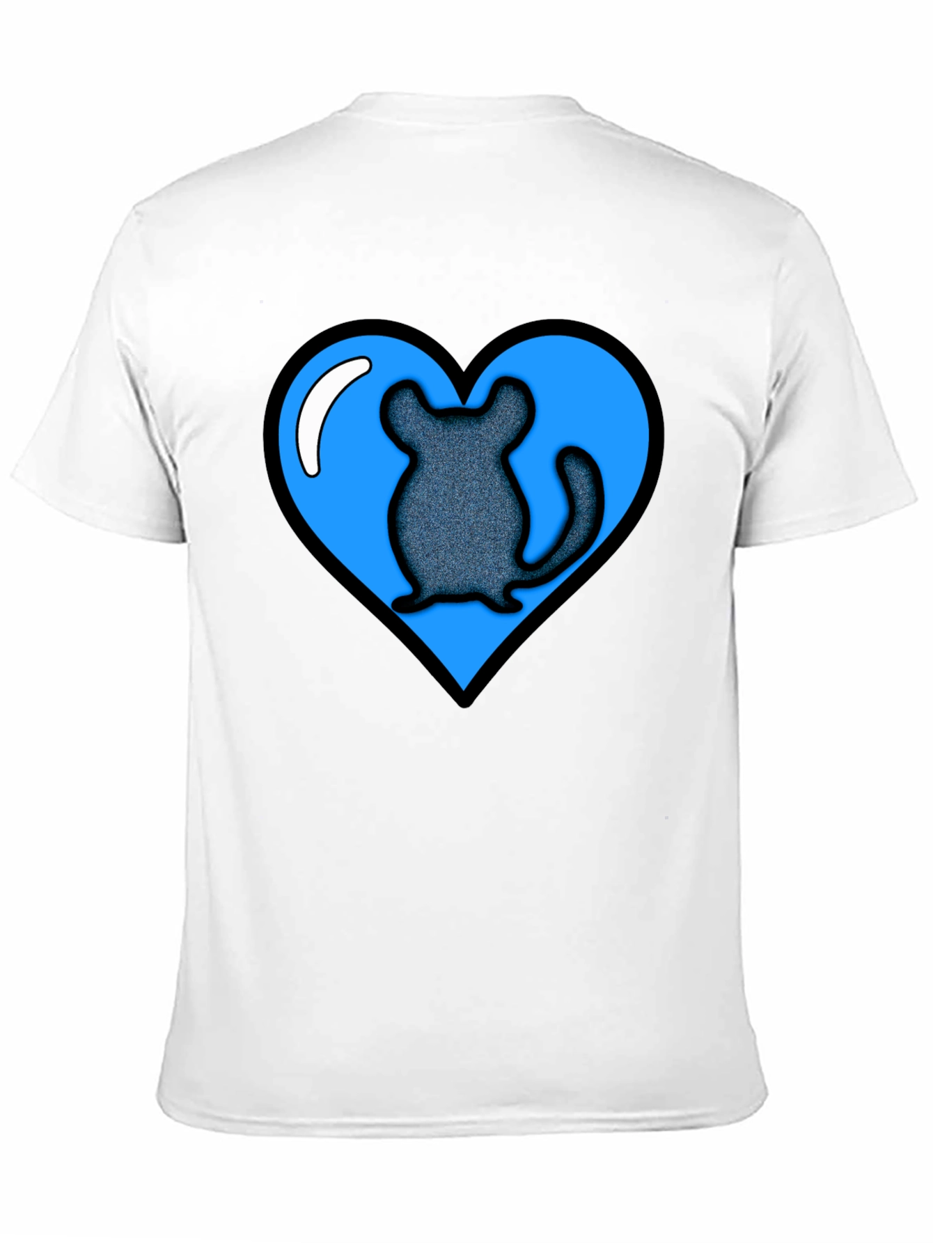 Chinchilla Heart Graphic Tee - Black