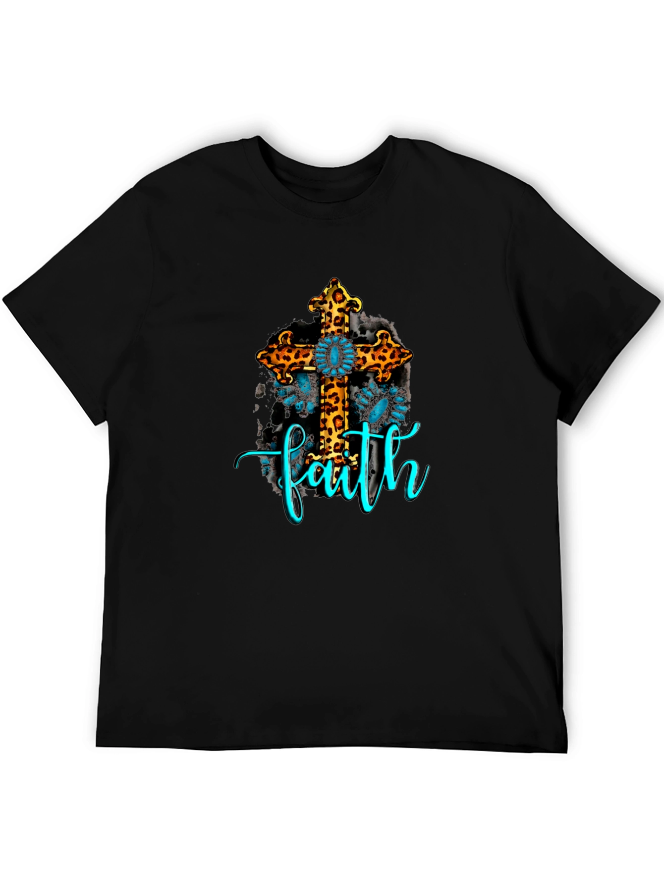 Faith Leopard Cross Graphic Tee