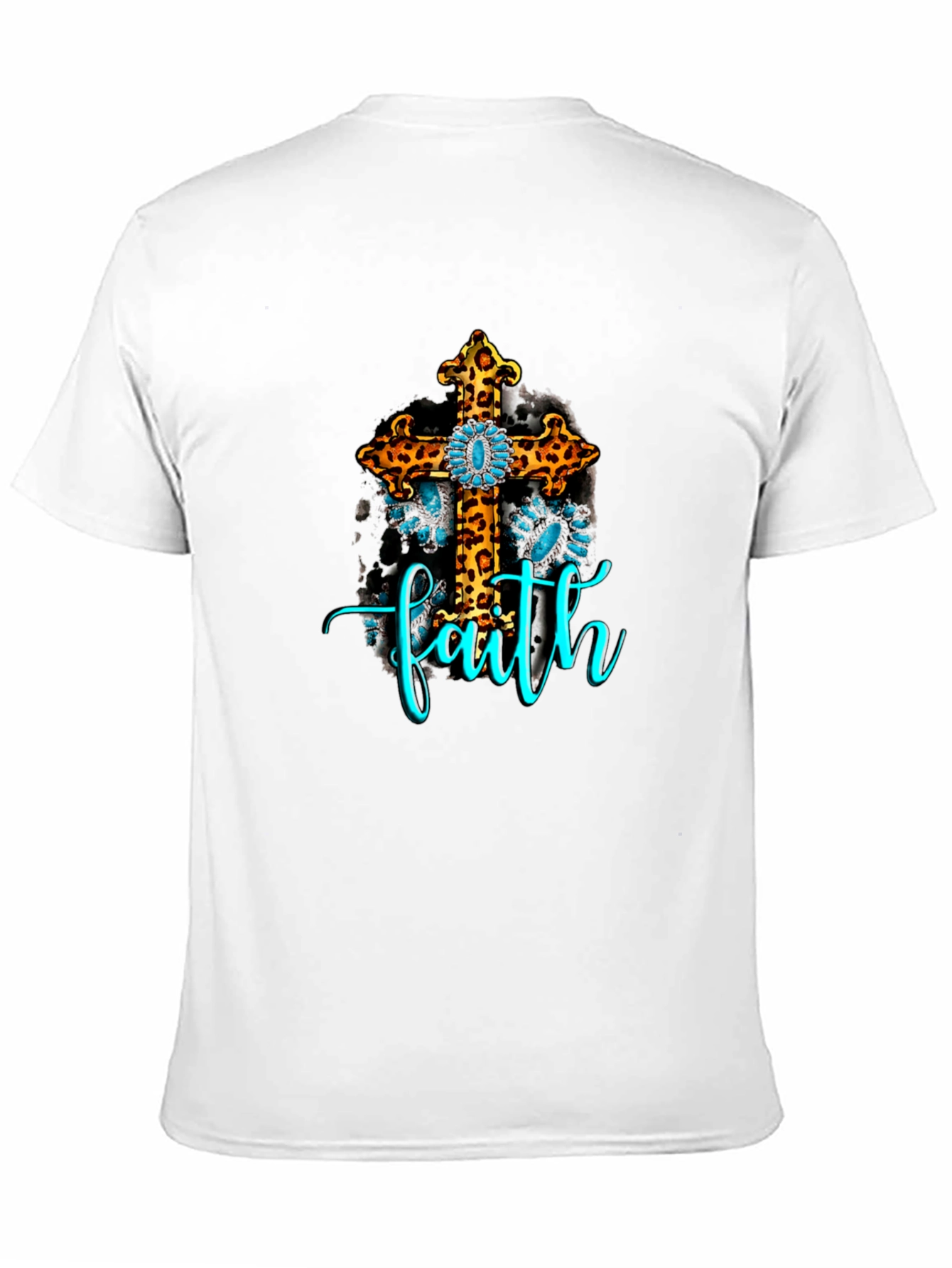 Faith Leopard Cross Graphic Tee
