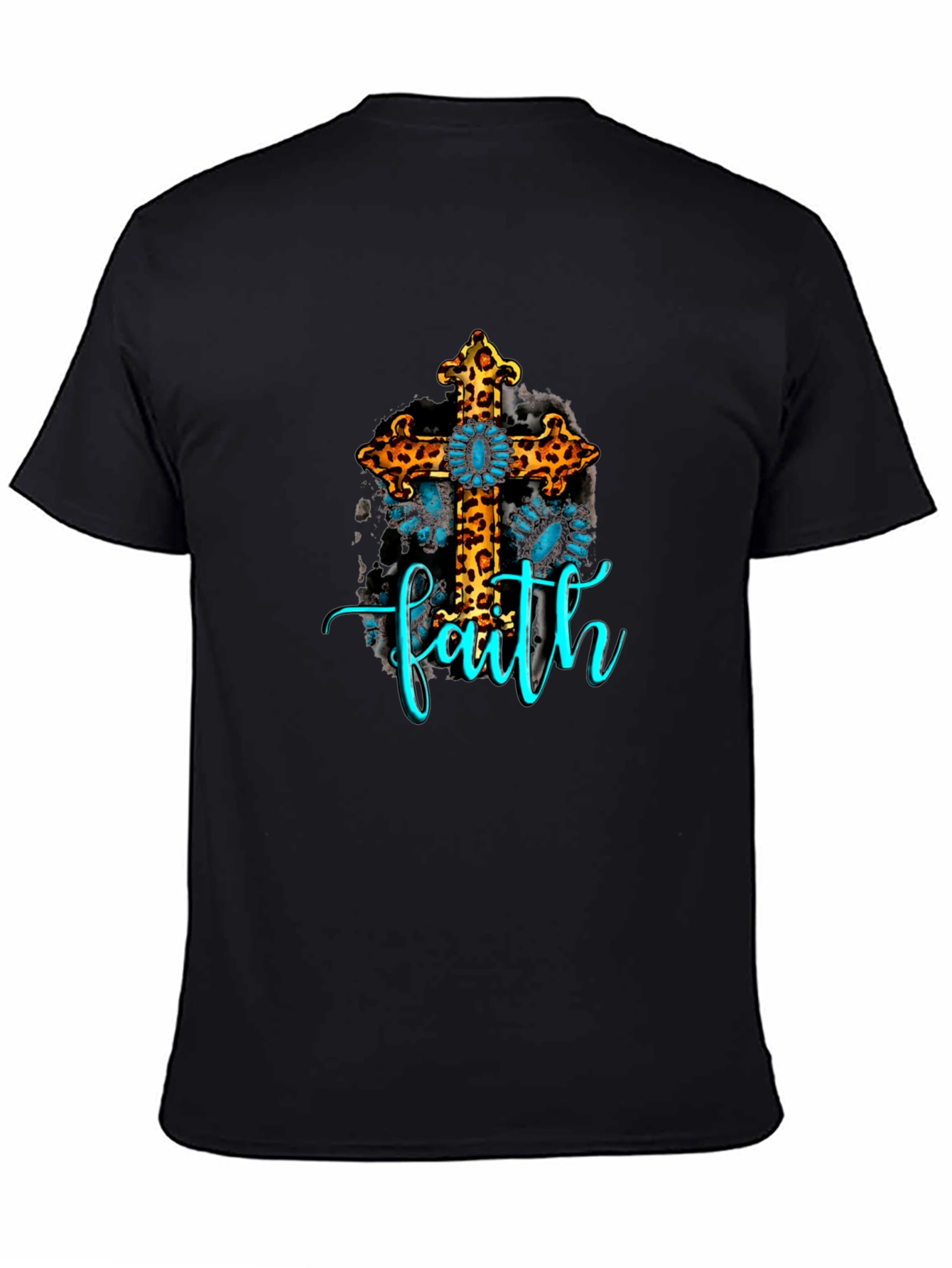 Faith Leopard Cross Graphic Tee