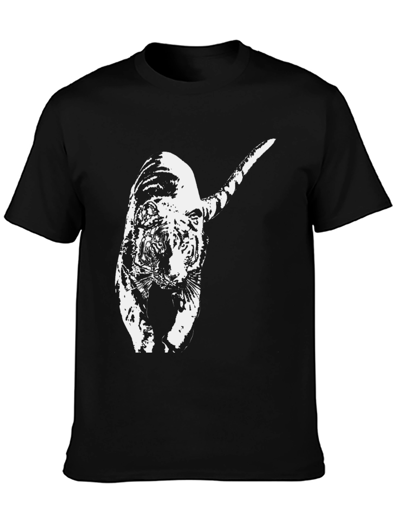 Tiger Graphic Black T-Shirt - Animal Print Tee