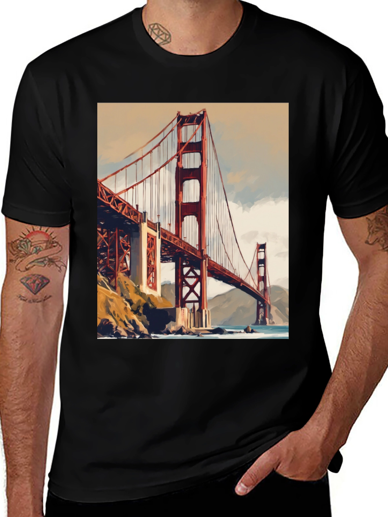 Golden Gate Bridge Graphic Tee - San Francisco Souvenir