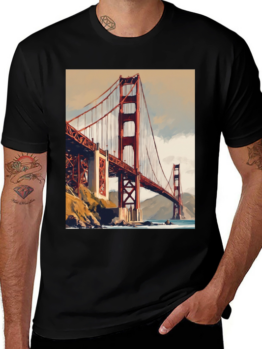Golden Gate Bridge Graphic Tee - San Francisco Souvenir
