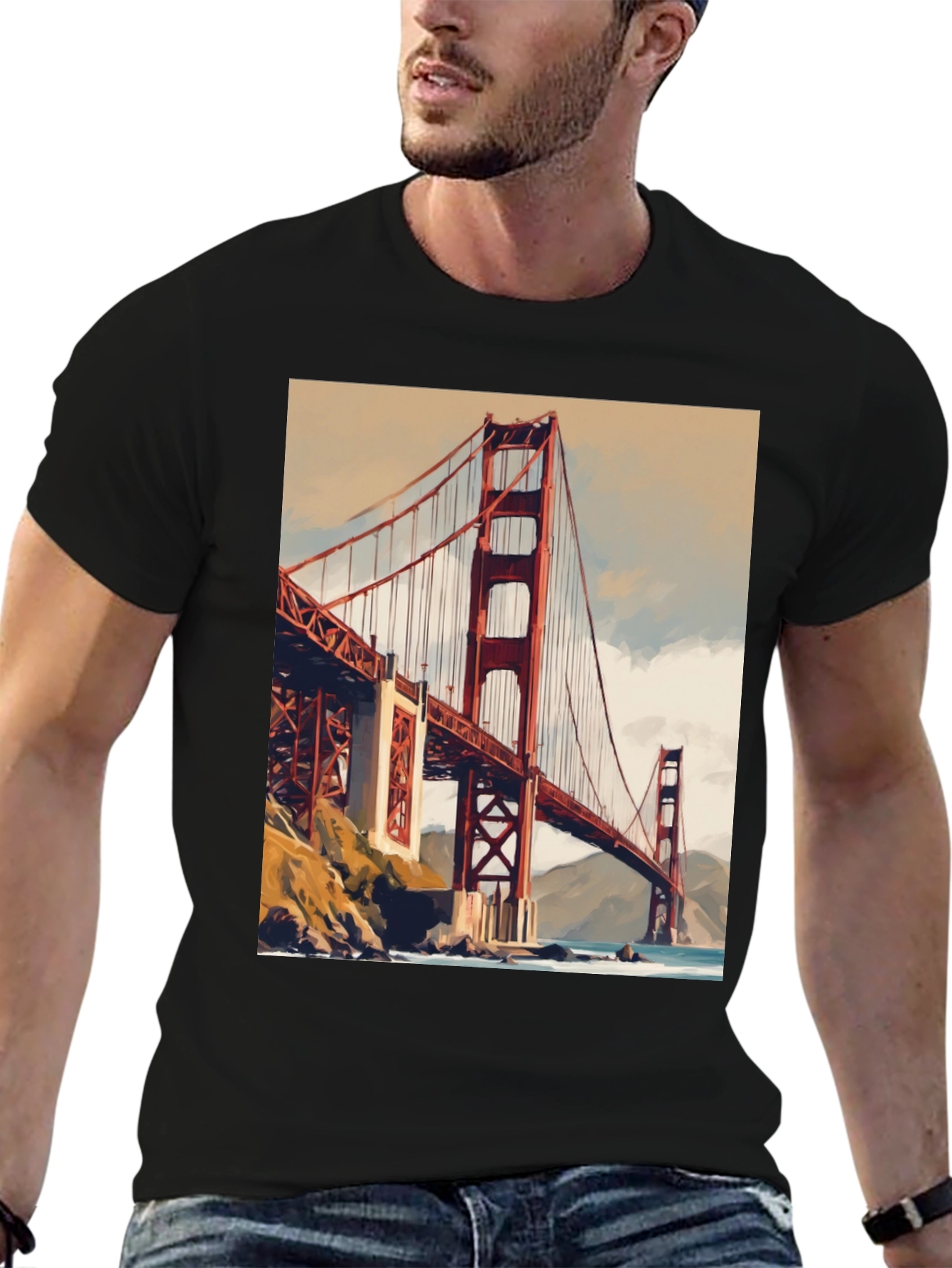 Golden Gate Bridge Graphic Tee - San Francisco Souvenir