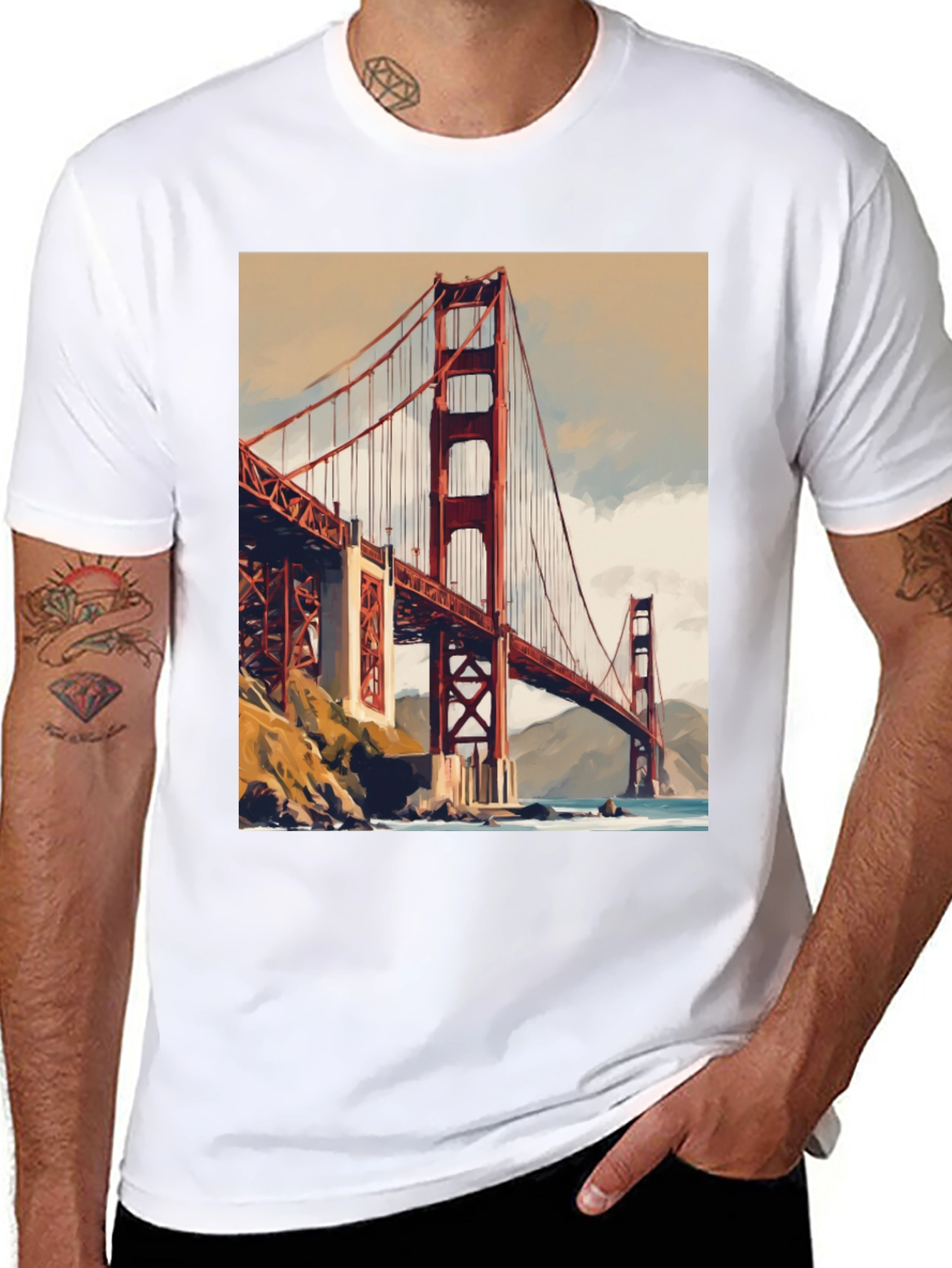 Golden Gate Bridge Graphic Tee - San Francisco Souvenir