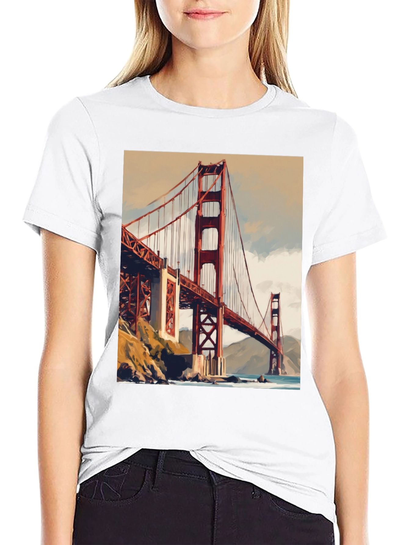 Golden Gate Bridge Graphic Tee - San Francisco Souvenir