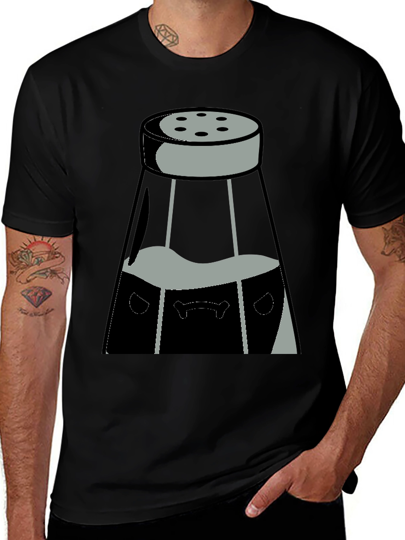 Salt Shaker Graphic Tee - Black