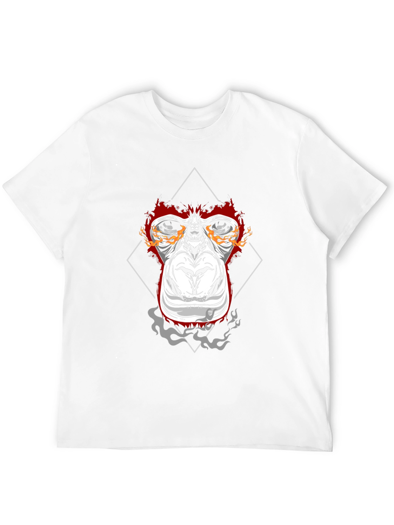 Fiery Ape Graphic Tee - Black Cotton T-Shirt
