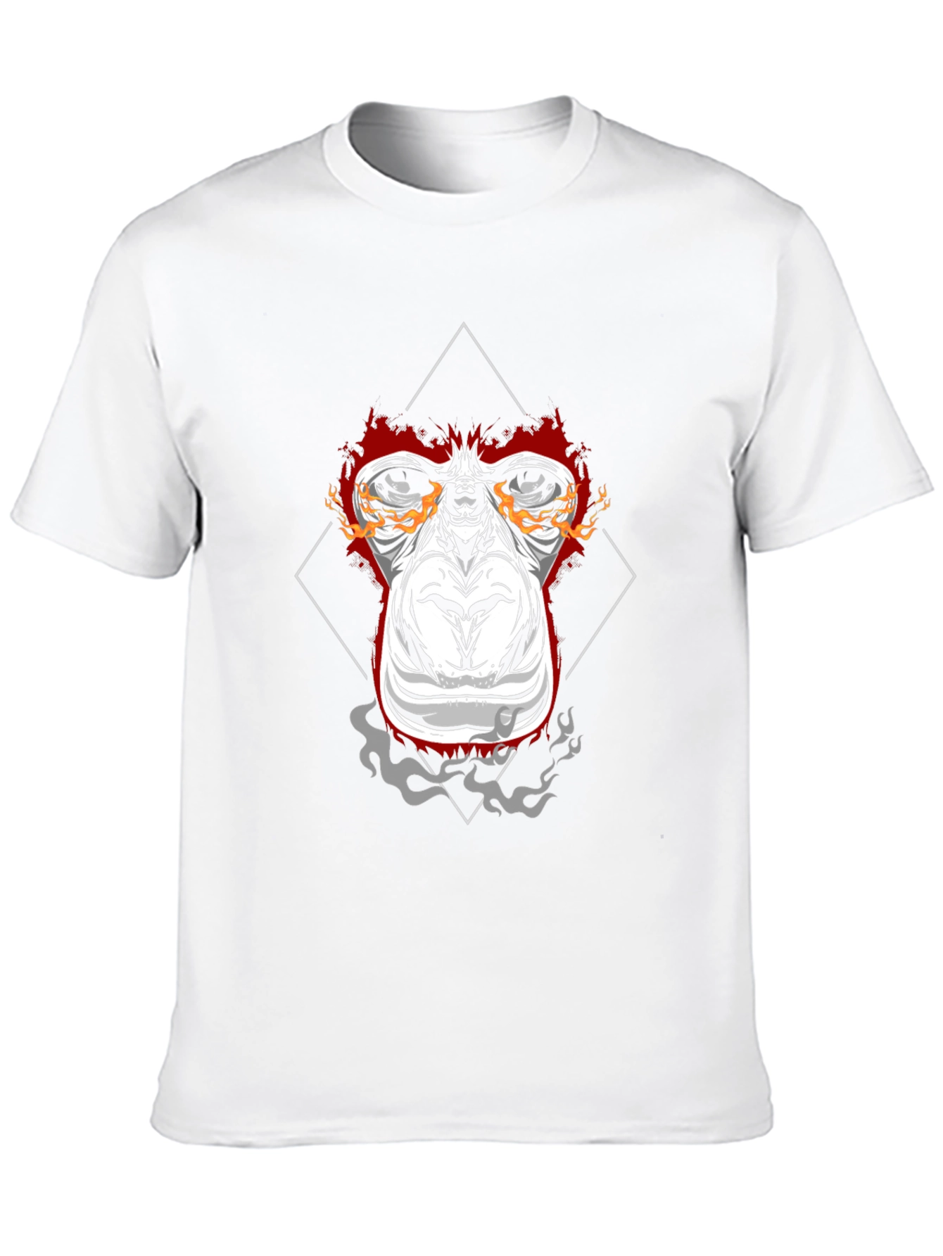Fiery Ape Graphic Tee - Black Cotton T-Shirt