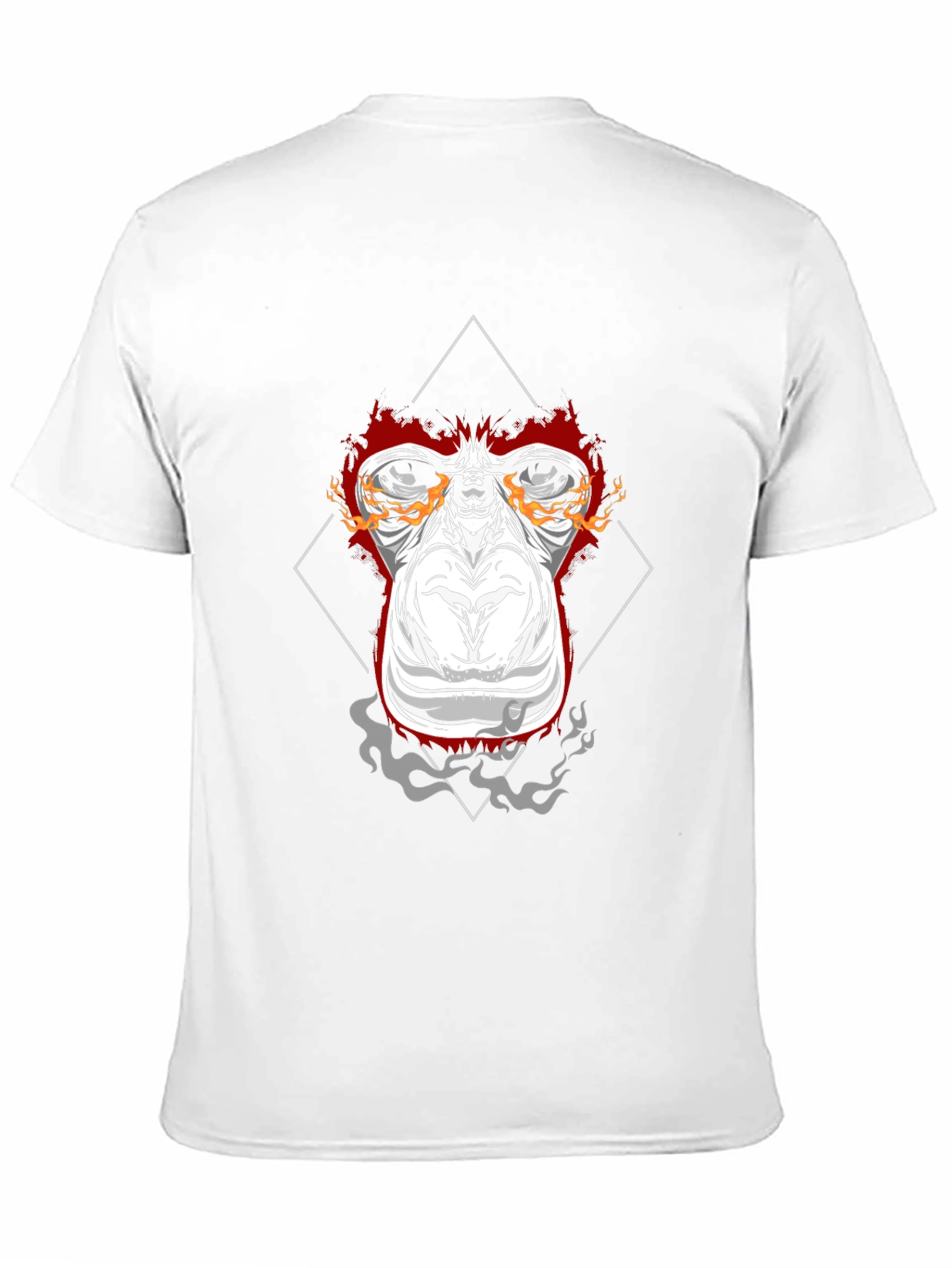 Fiery Ape Graphic Tee - Black Cotton T-Shirt