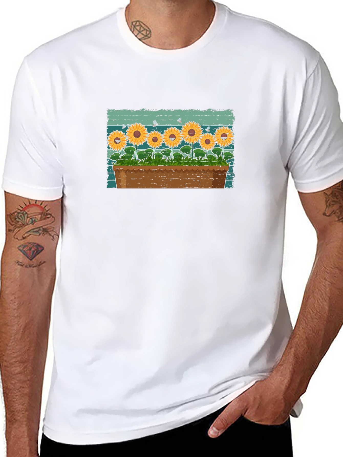 Sunflower Pot Graphic Tee