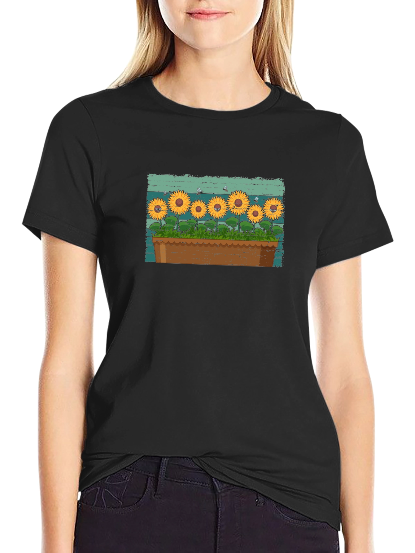 Sunflower Pot Graphic Tee