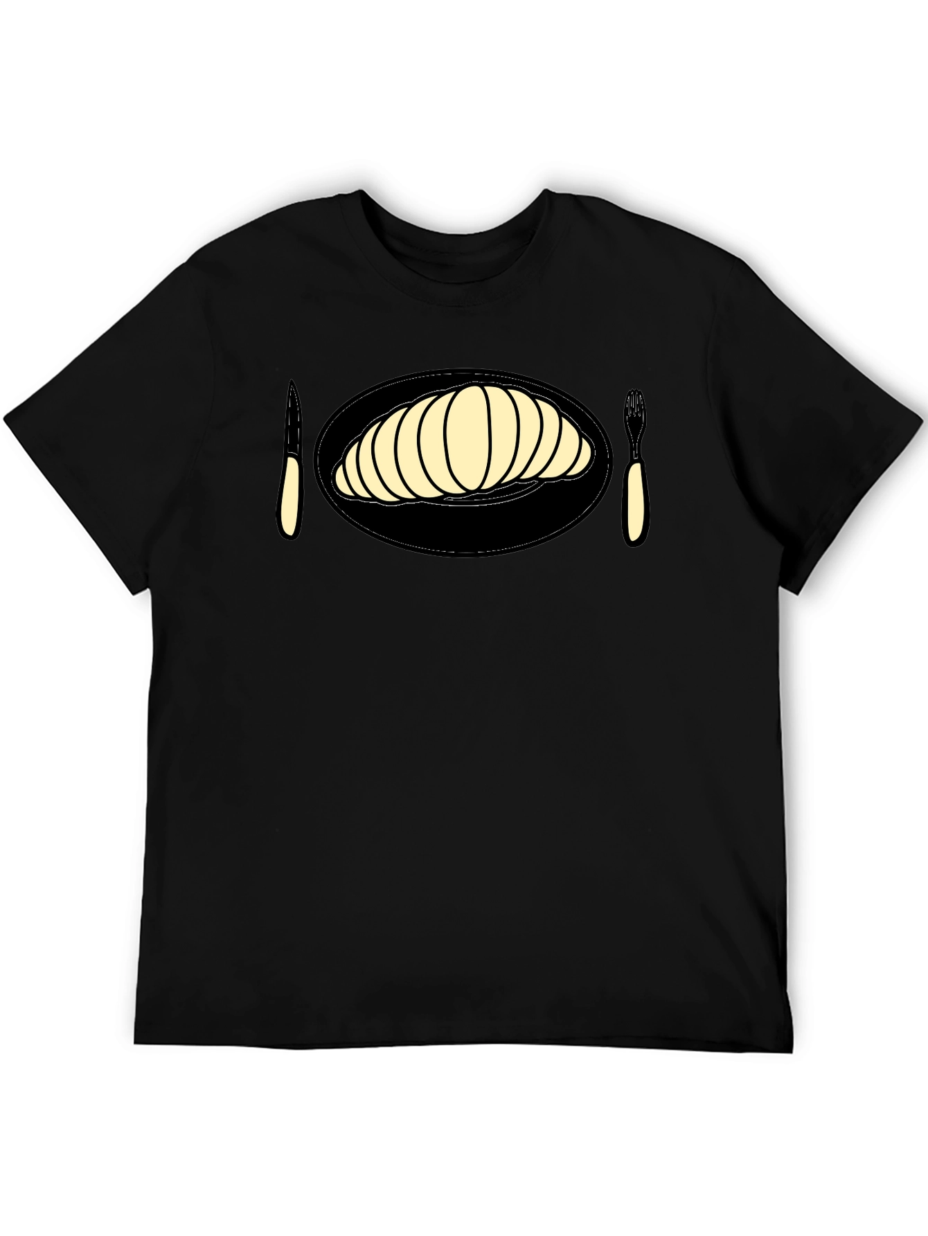 Croissant Graphic Tee - Unique Foodie Fashion