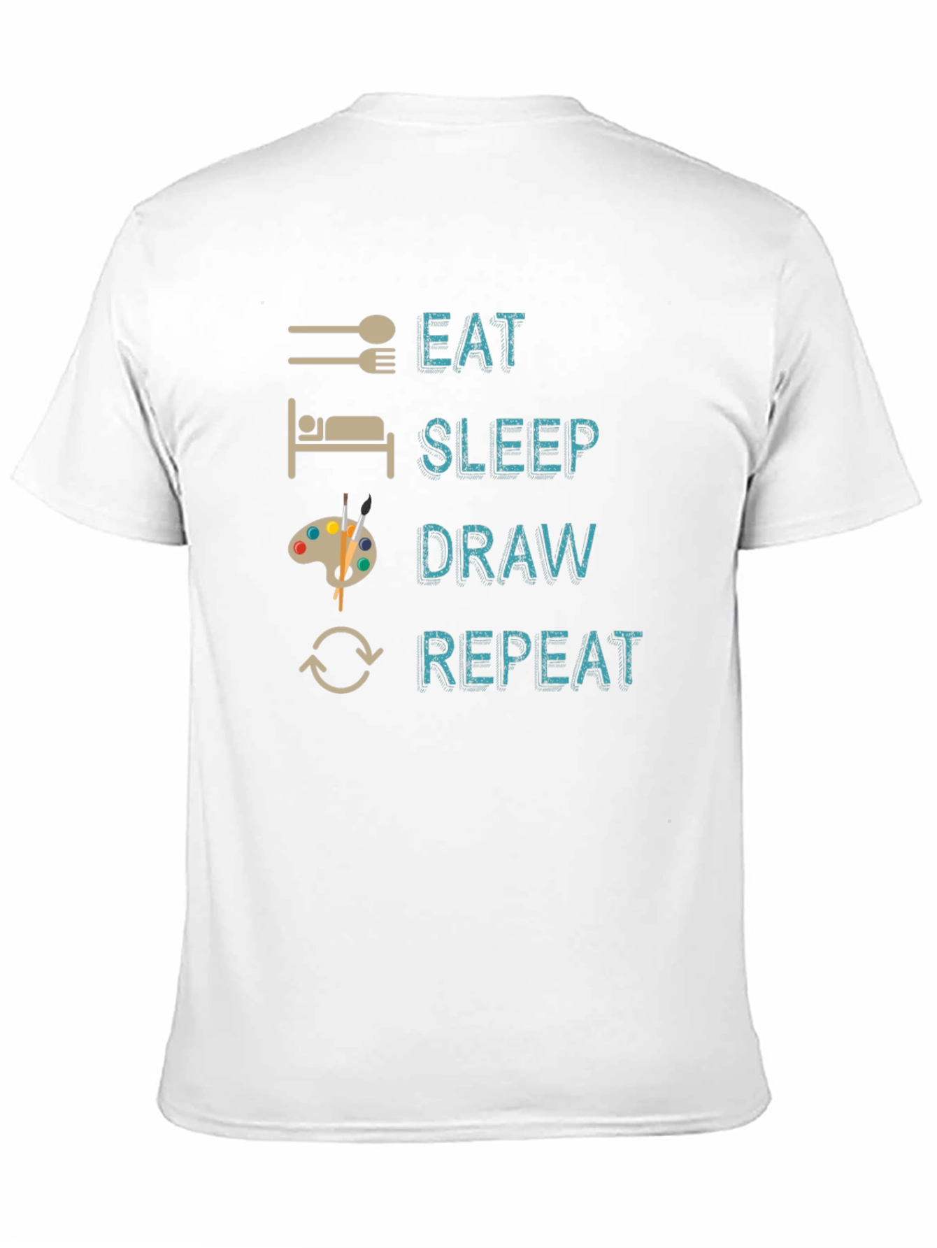 Eat Sleep Draw Repeat Black Graphic Tee