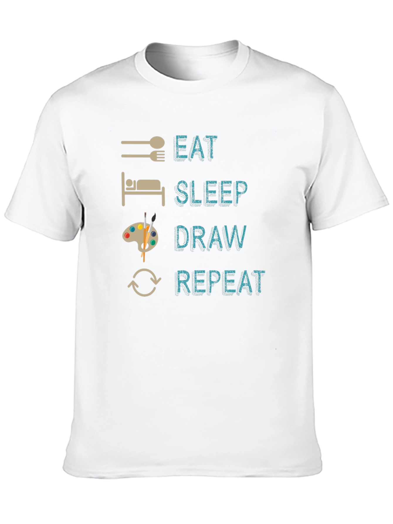 Eat Sleep Draw Repeat Black Graphic Tee