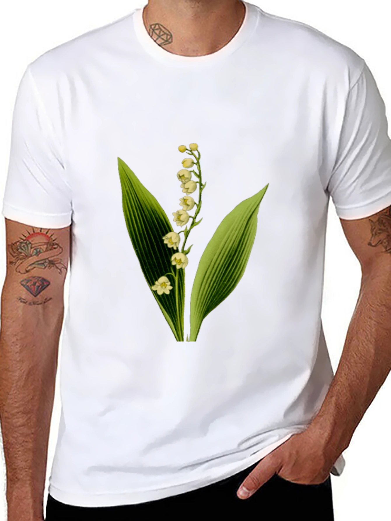 Lily of the Valley Graphic Tee - Botanical Design