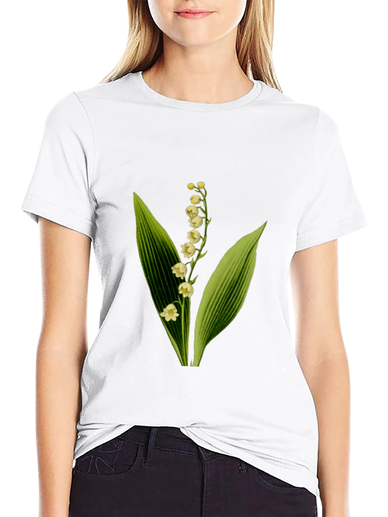 Lily of the Valley Graphic Tee - Botanical Design