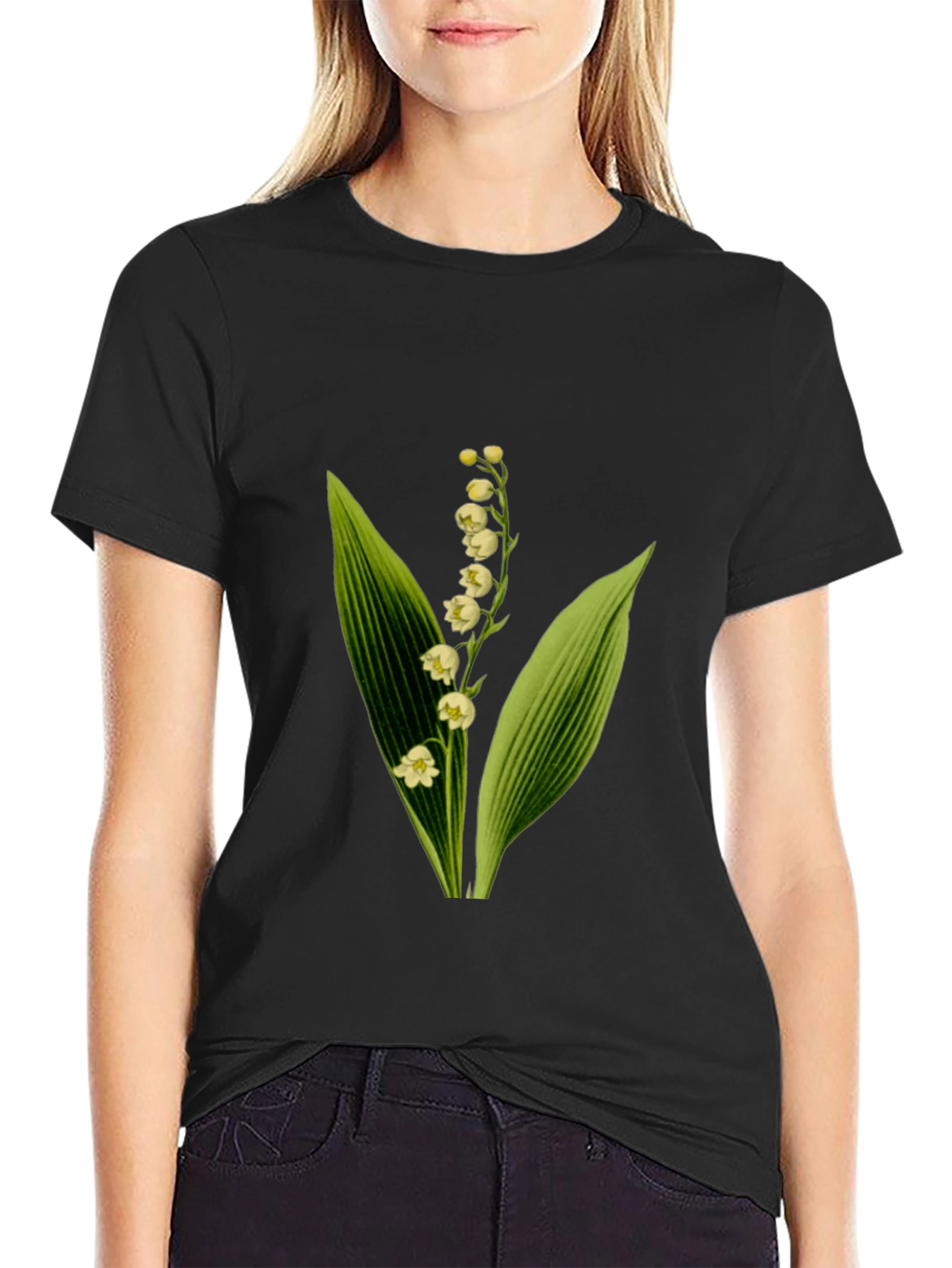 Lily of the Valley Graphic Tee - Botanical Design