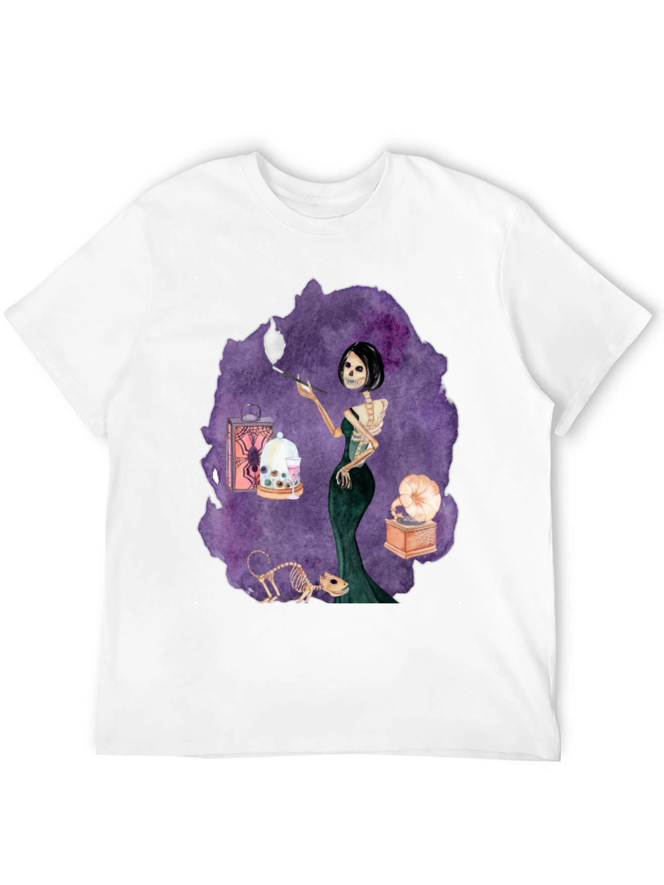 Skeleton Woman Tee - Spooky Halloween Style