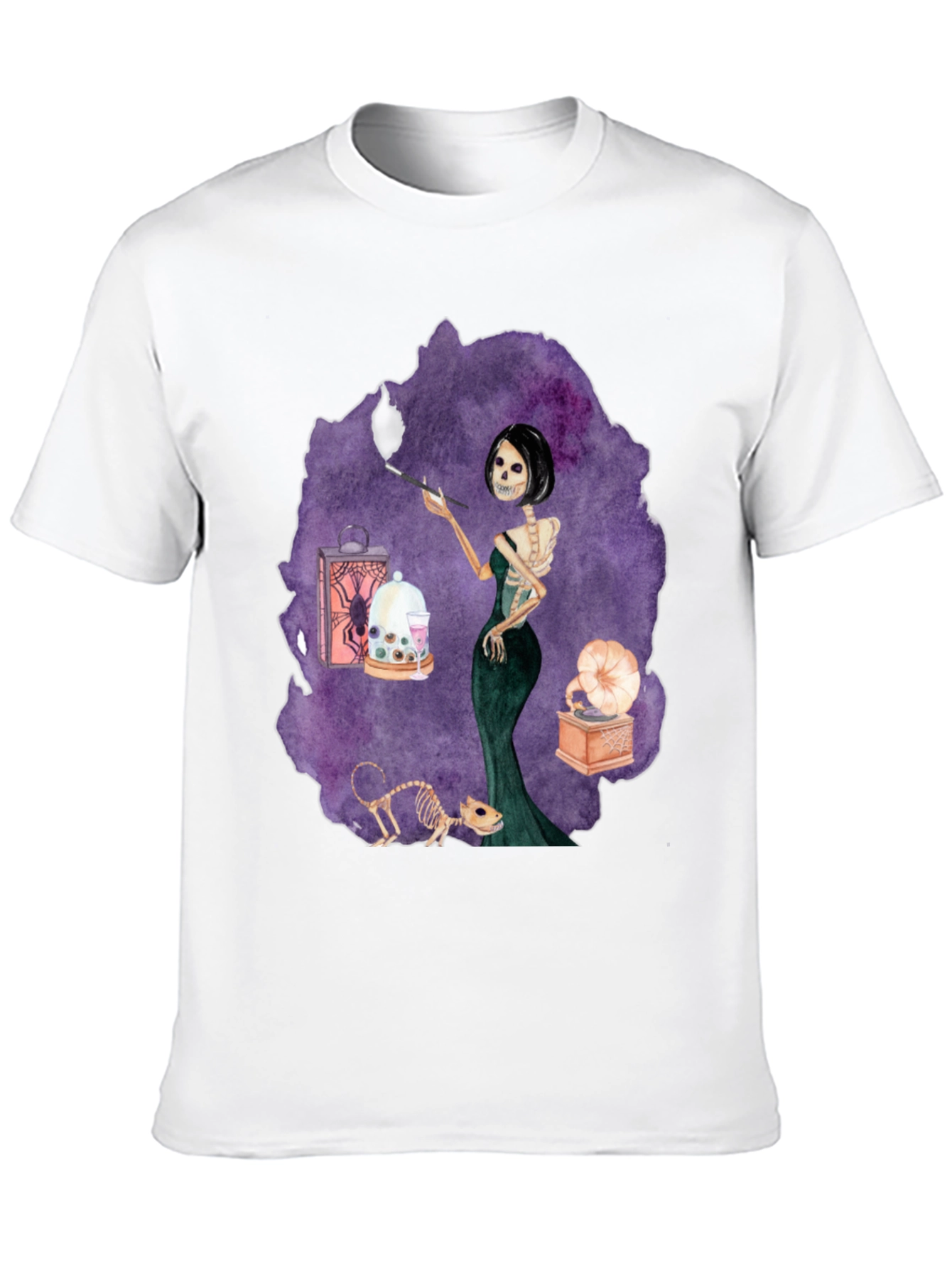 Skeleton Woman Tee - Spooky Halloween Style