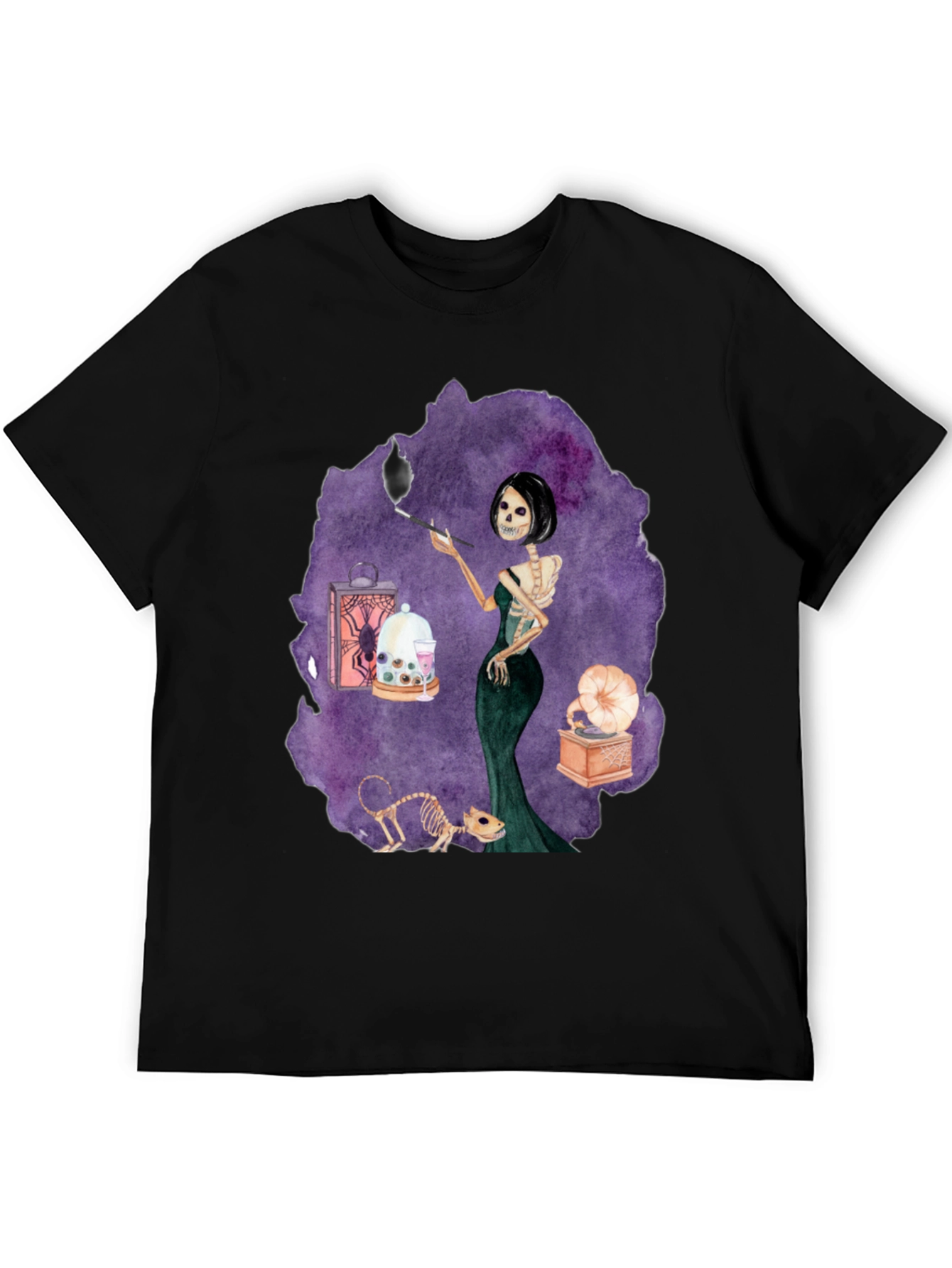 Skeleton Woman Tee - Spooky Halloween Style