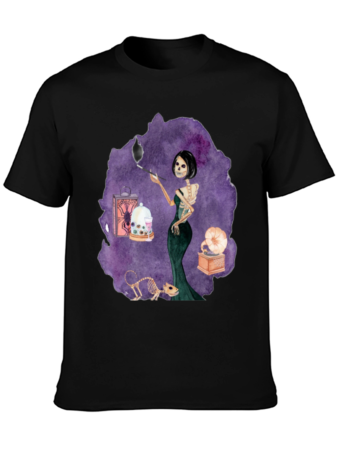 Skeleton Woman Tee - Spooky Halloween Style