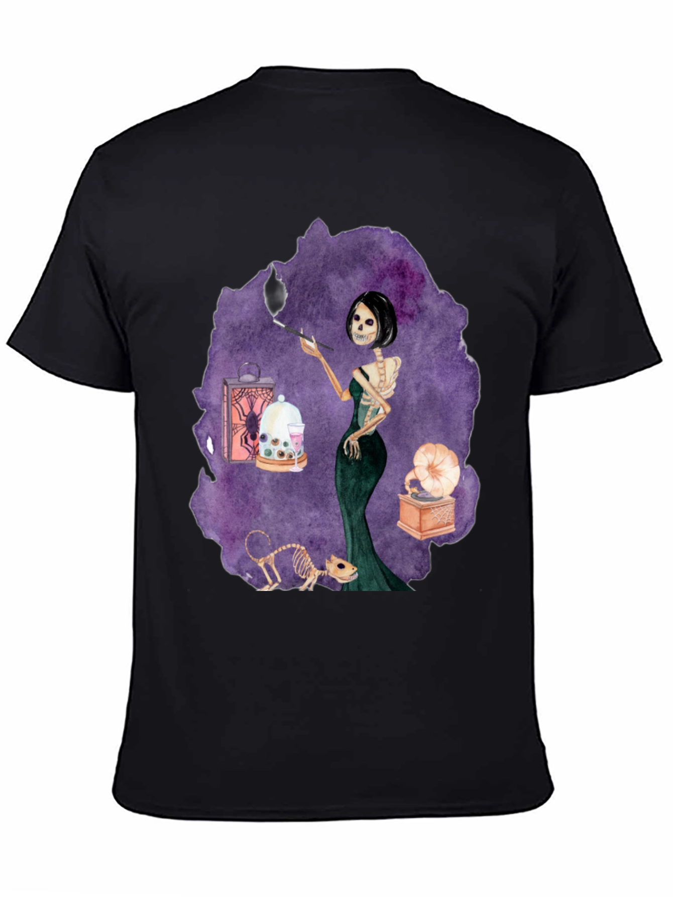 Skeleton Woman Tee - Spooky Halloween Style