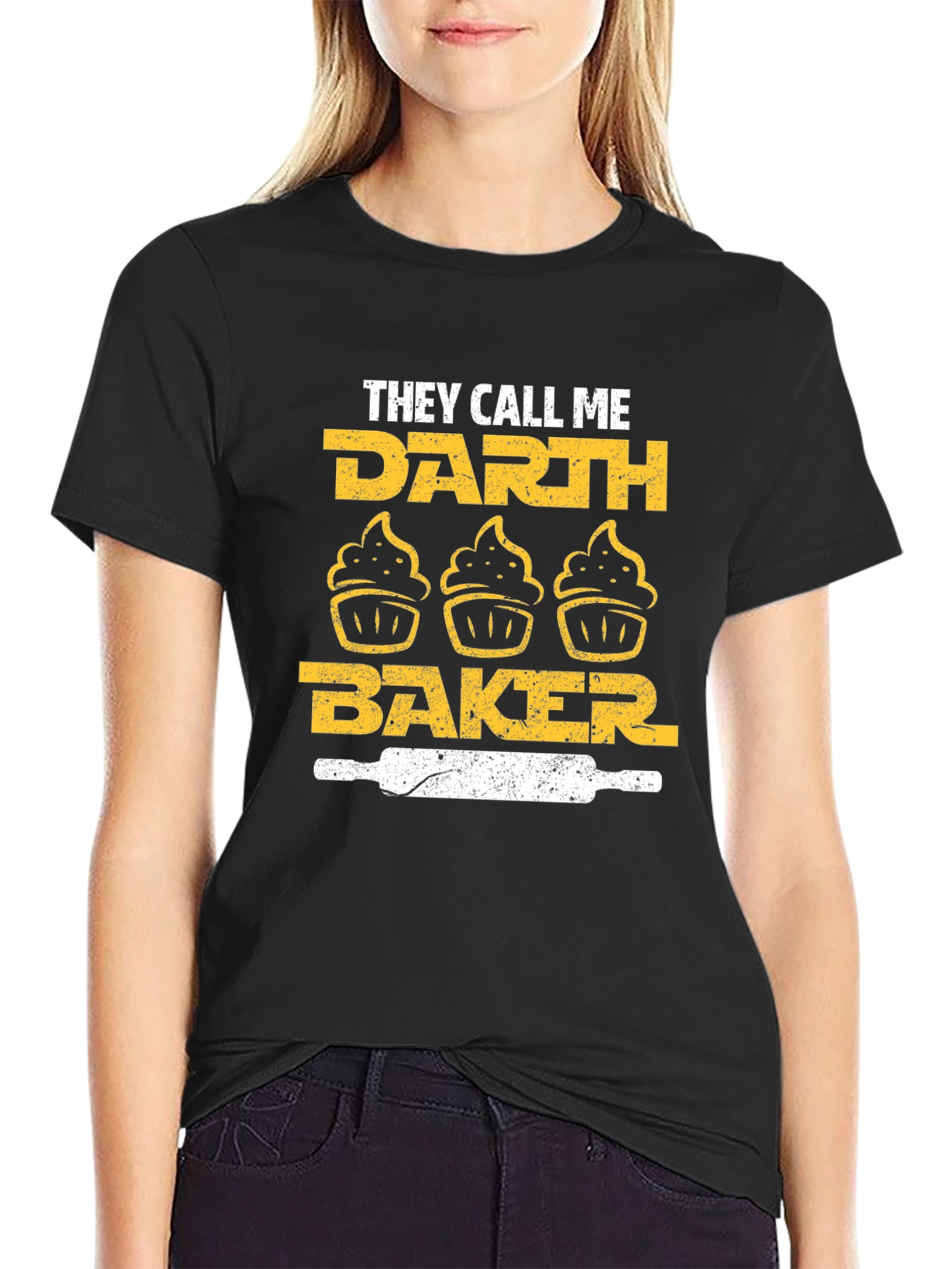 Darth Baker Graphic T-Shirt - Funny Baking Tee
