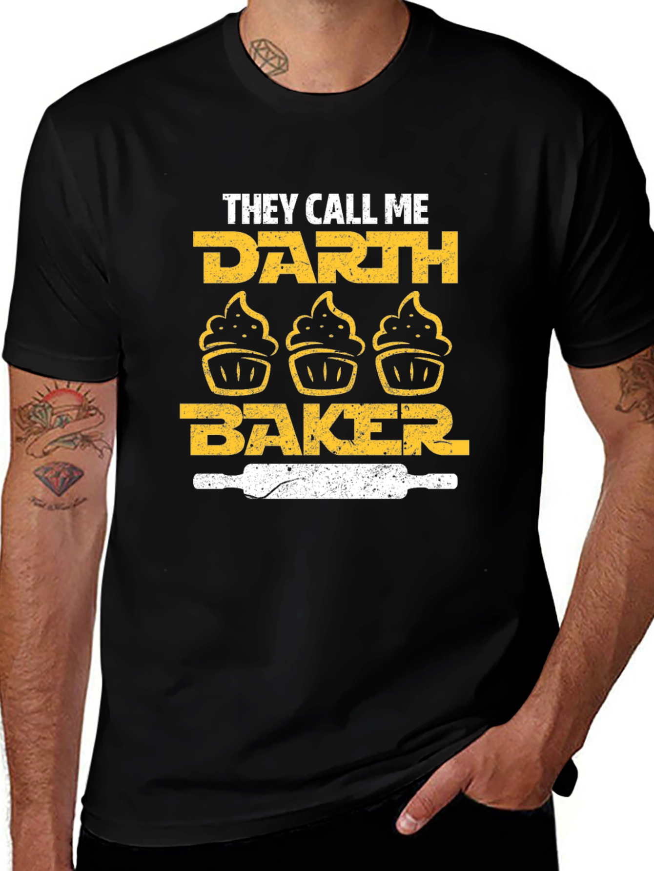 Darth Baker Graphic T-Shirt - Funny Baking Tee